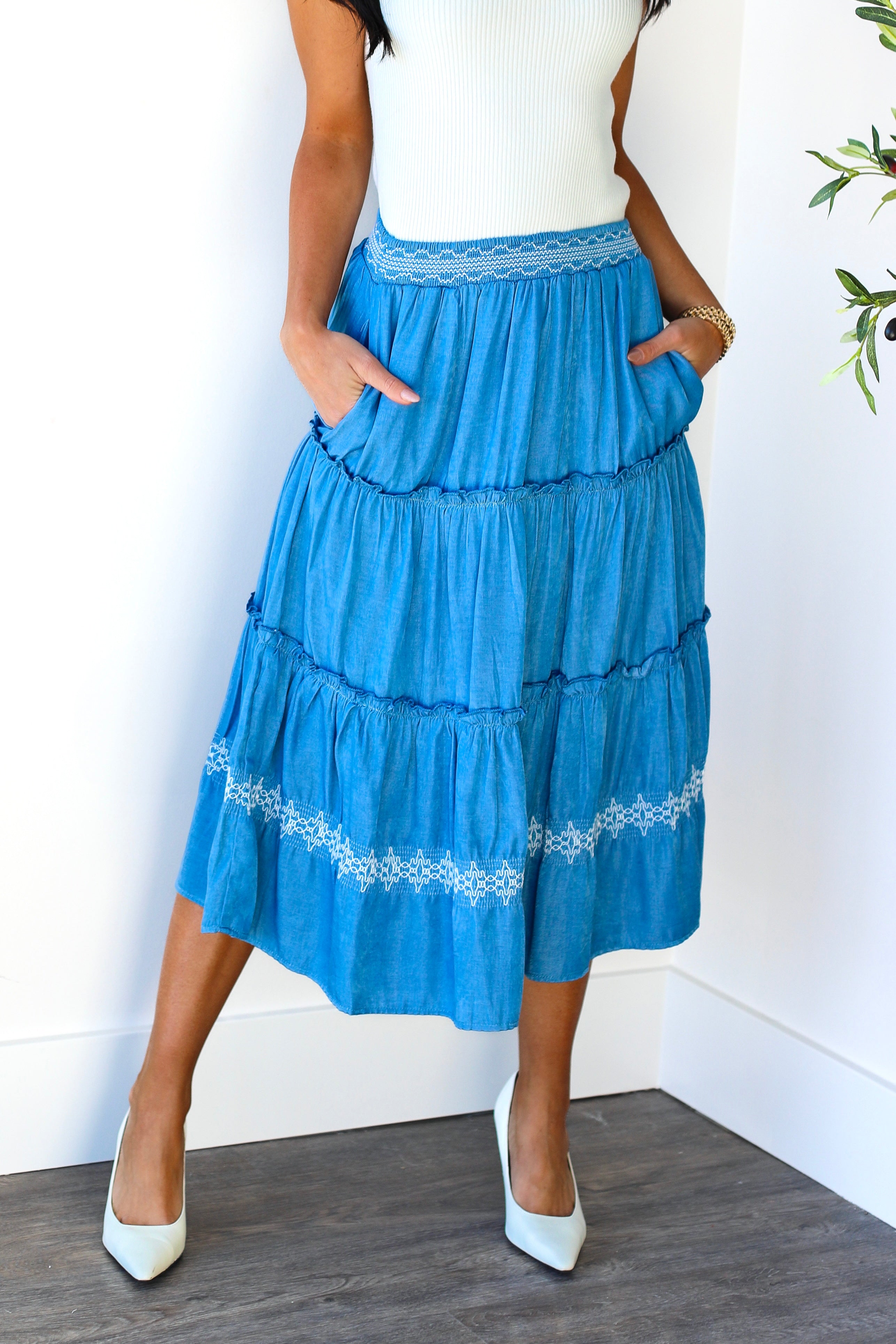 Warm State Of Mind Embroidered Skirt