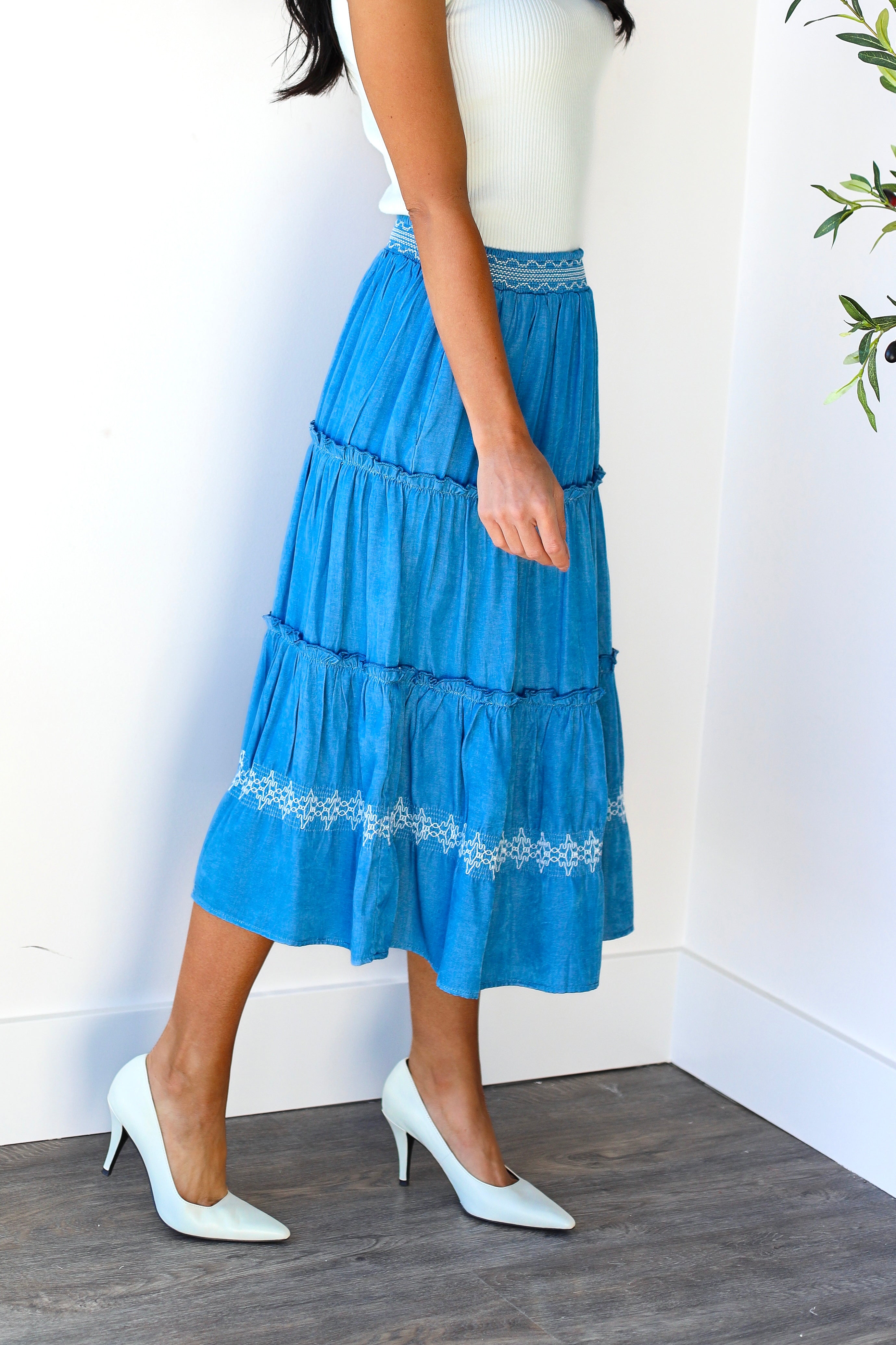 Warm State Of Mind Embroidered Skirt