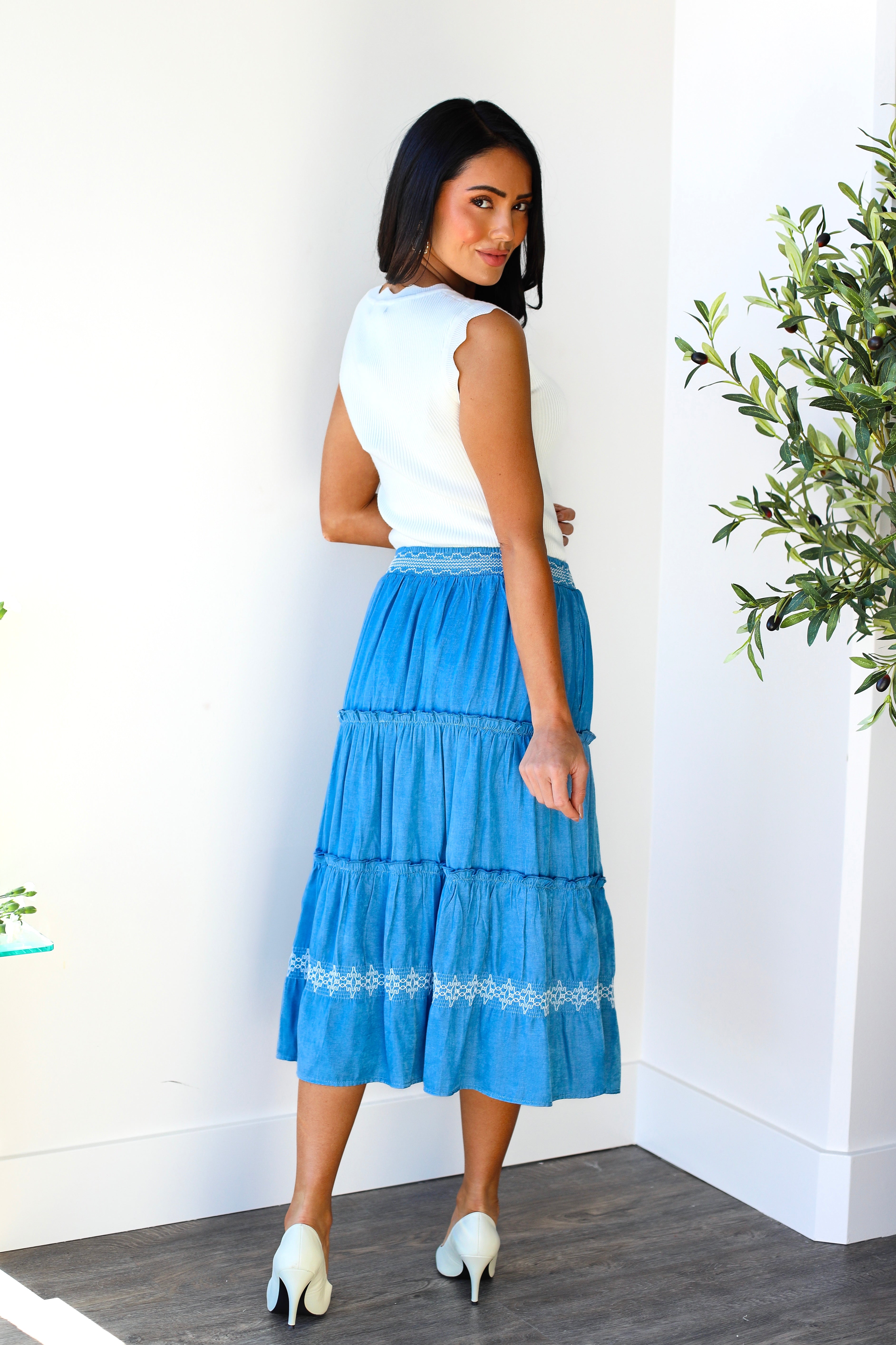 Warm State Of Mind Embroidered Skirt