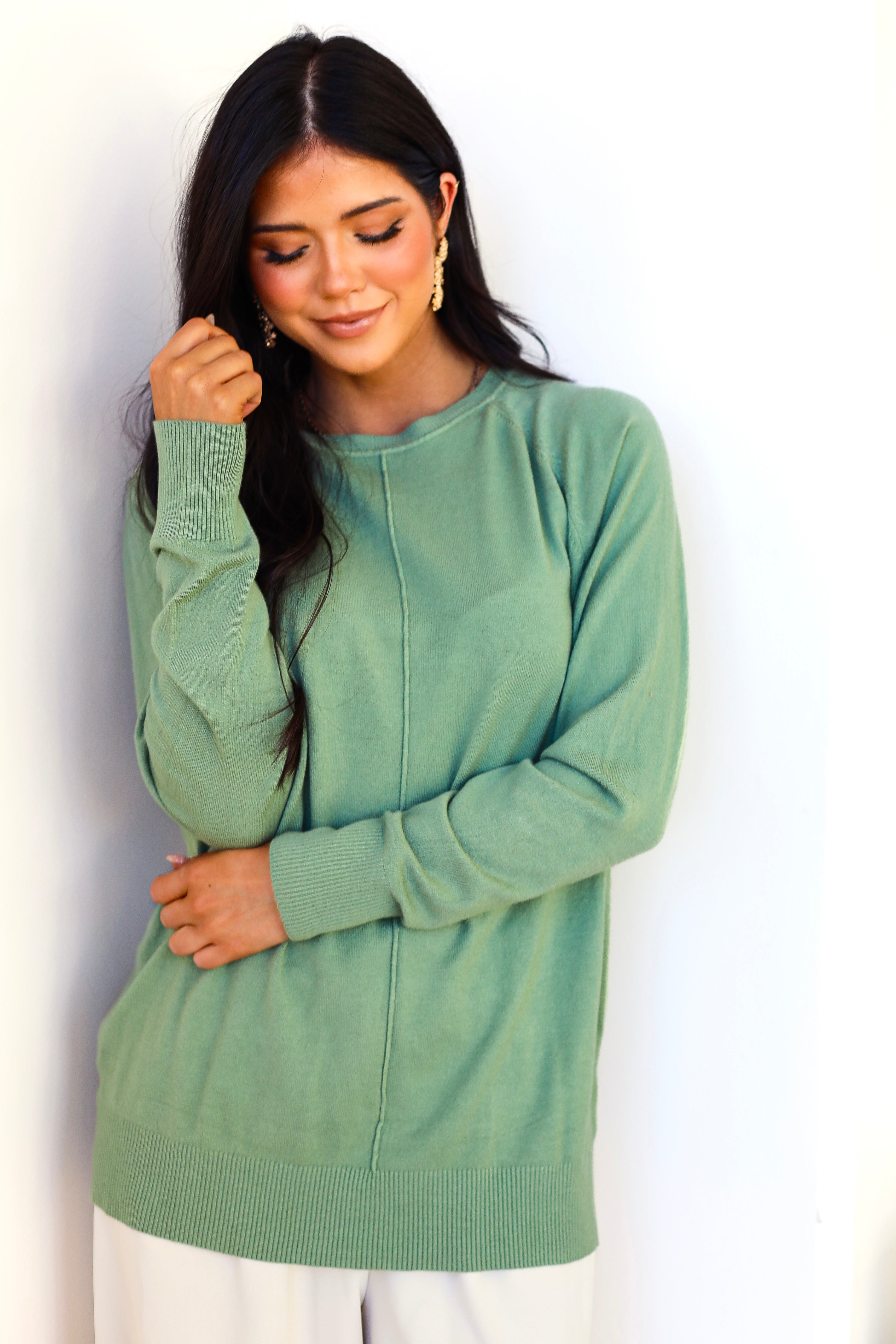 Soft Touch Seam Front Sweater