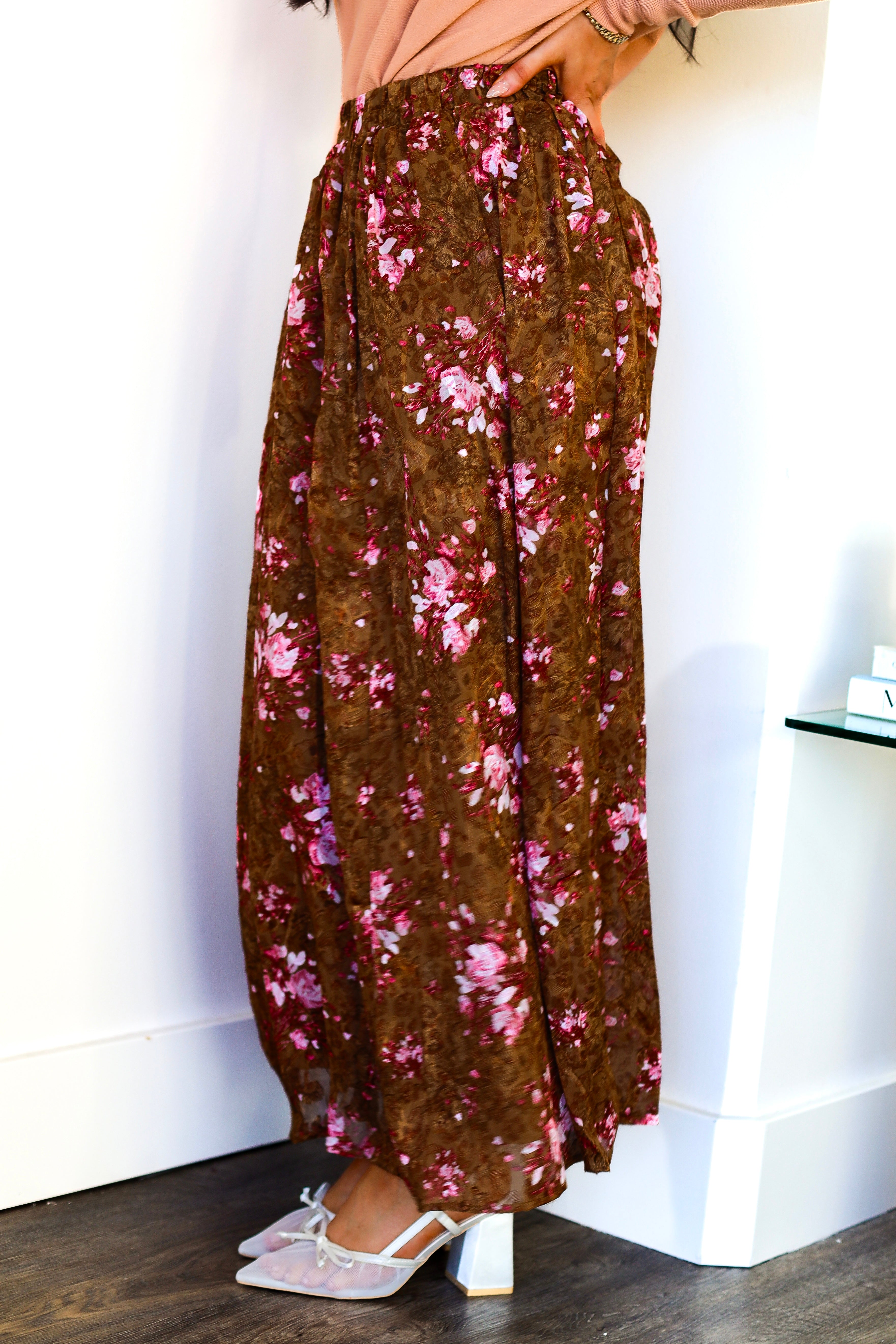 Beauty Jacquard Chiffon Skirt