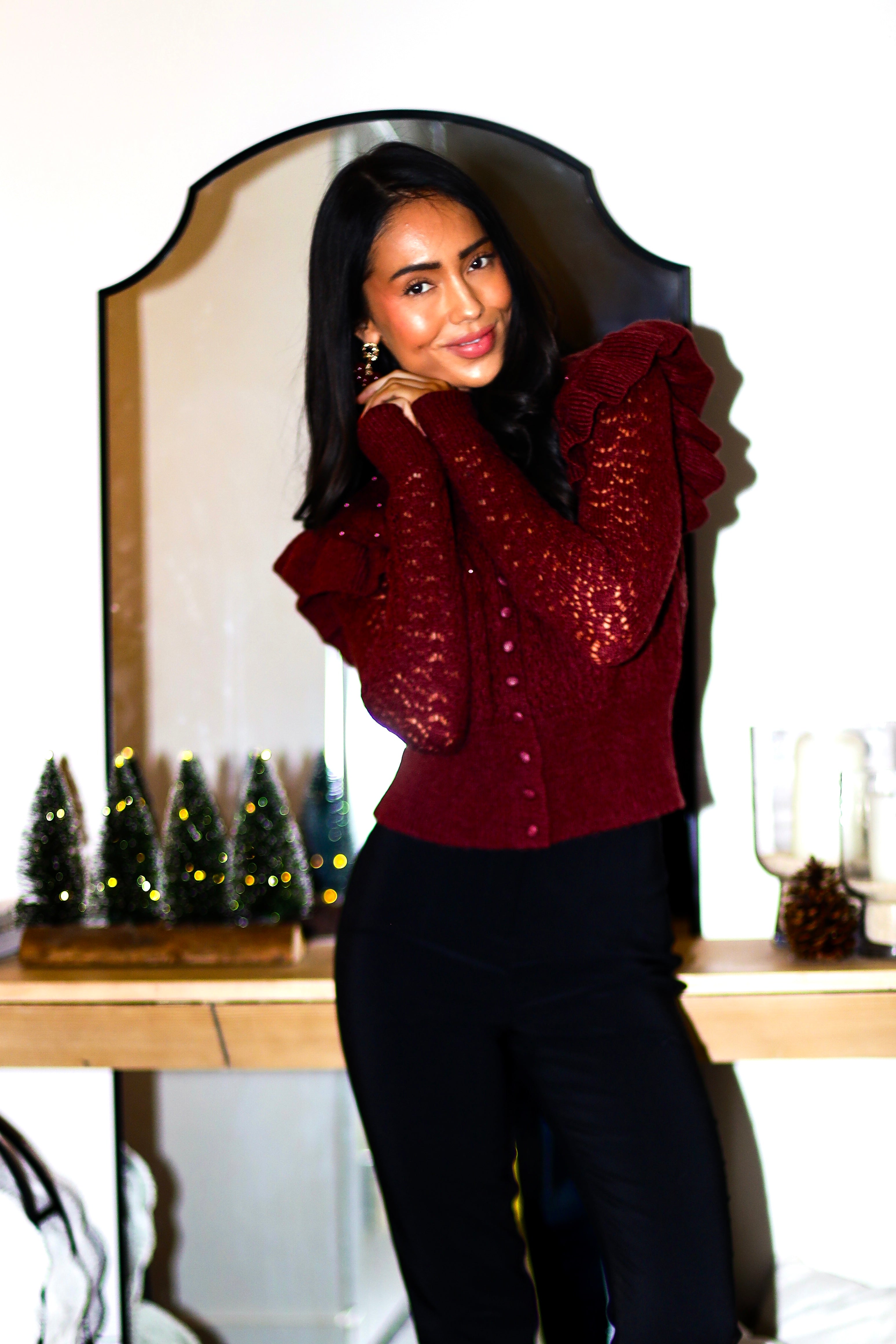 Here For The Frills Crochet Cardigan