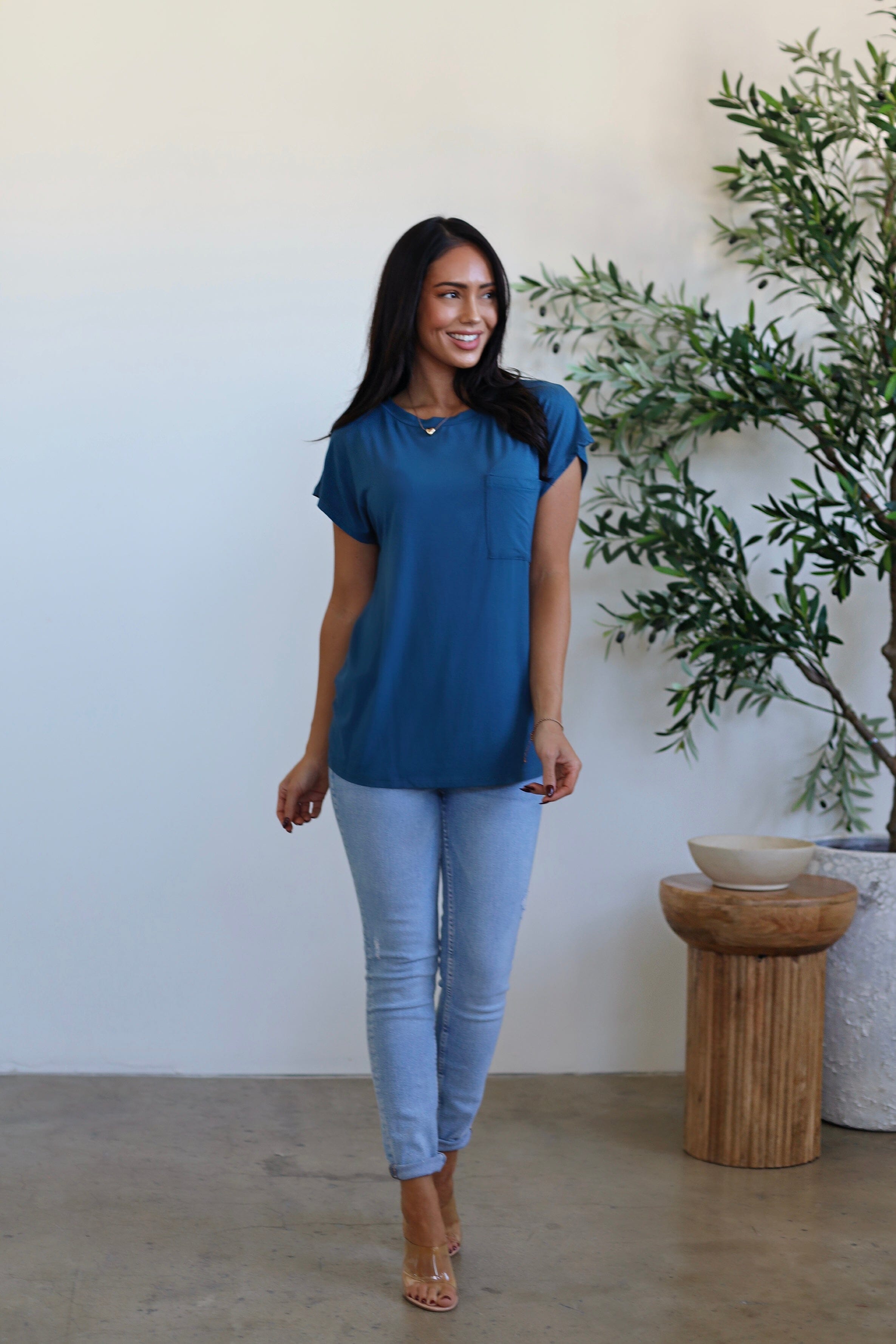 Basically Beautiful Pocket Tee NeeSee's Dresses