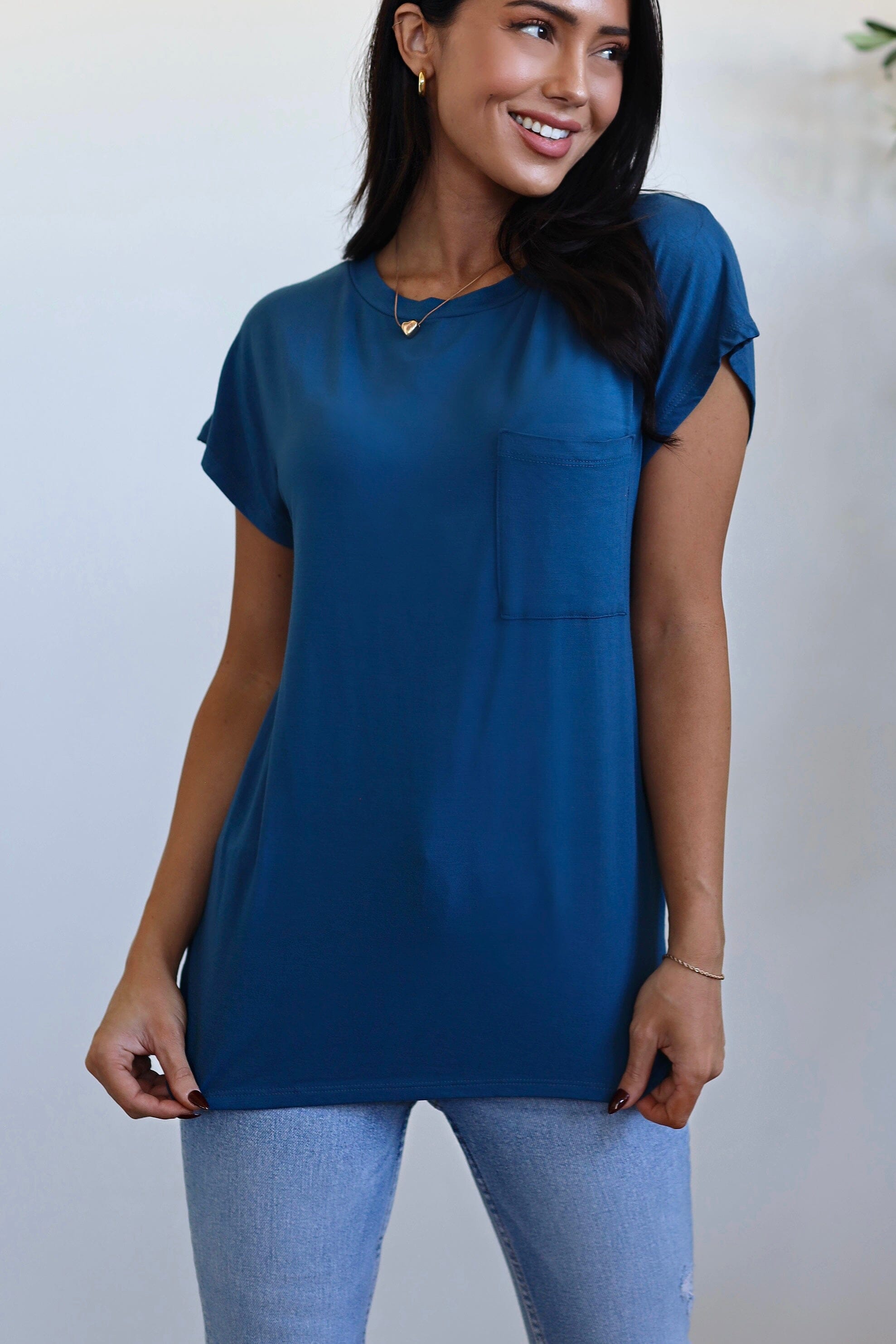 Basically Beautiful Pocket Tee NeeSee's Dresses