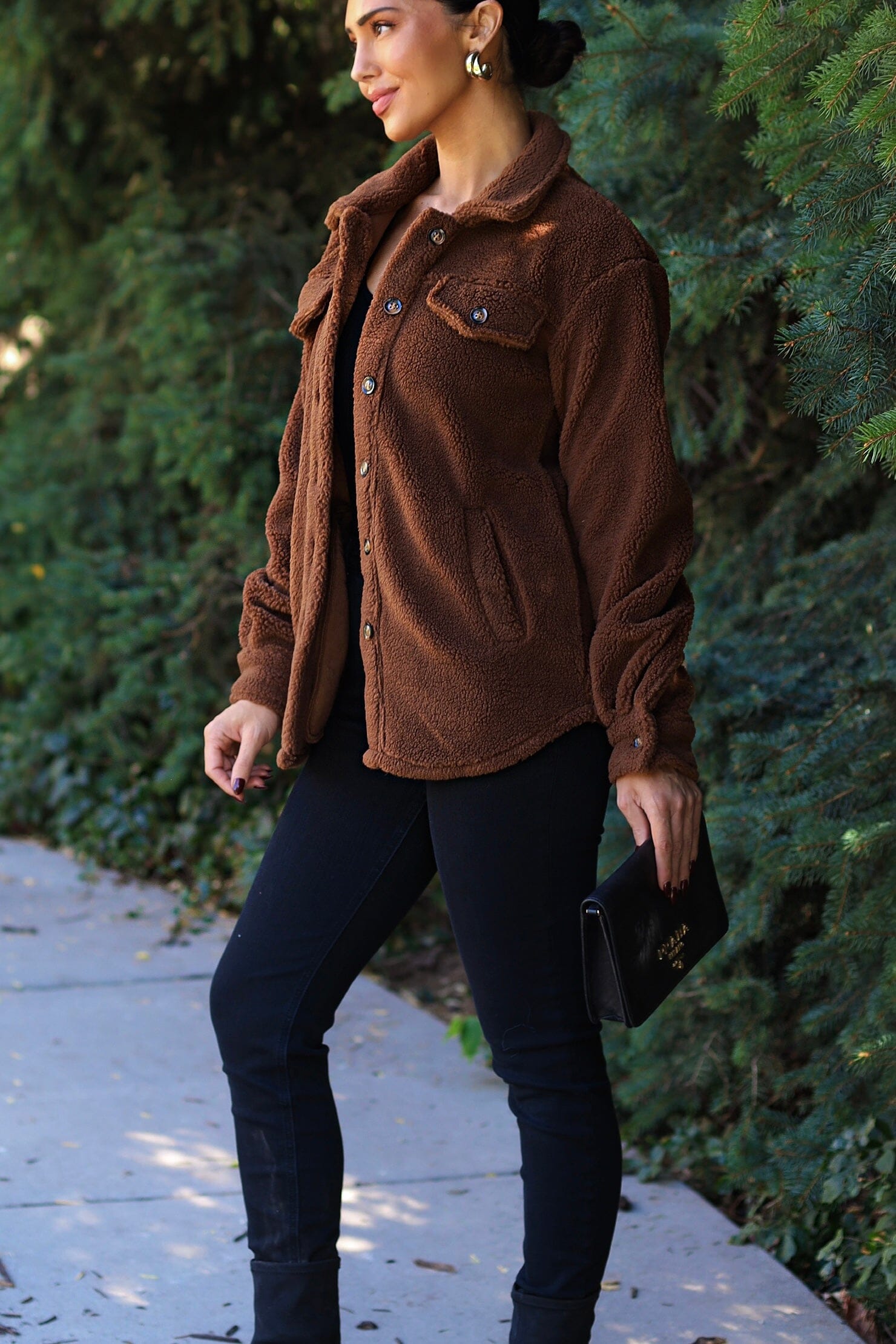 Teddy Sherpa Jacket Tops vendor-unknown