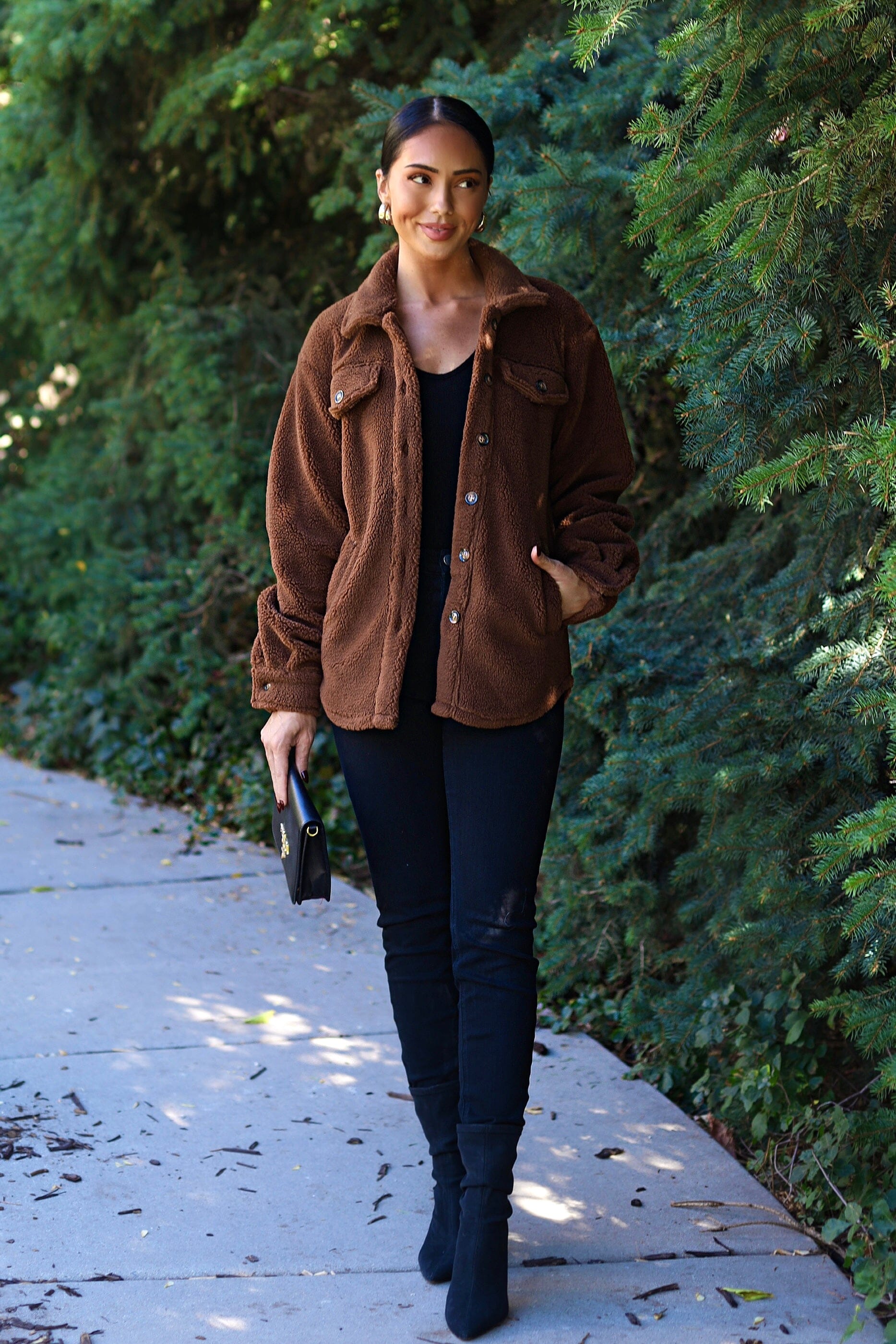 Teddy Sherpa Jacket Tops vendor-unknown