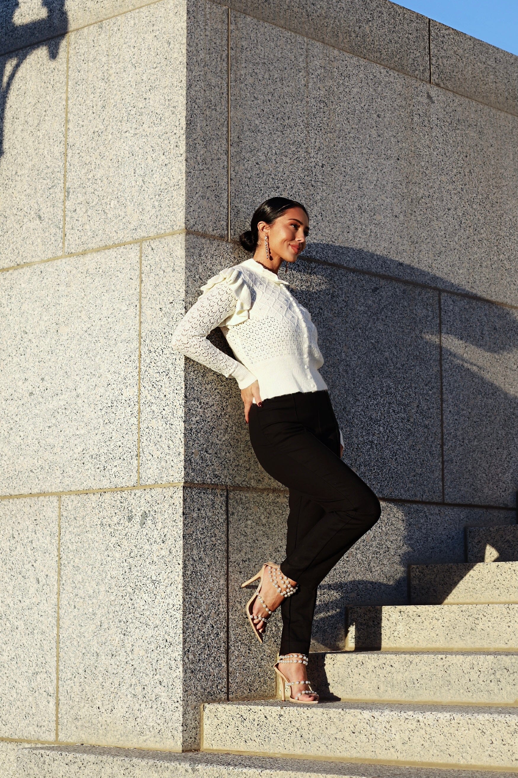 Here For The Frills Crochet Cardigan Tops vendor-unknown