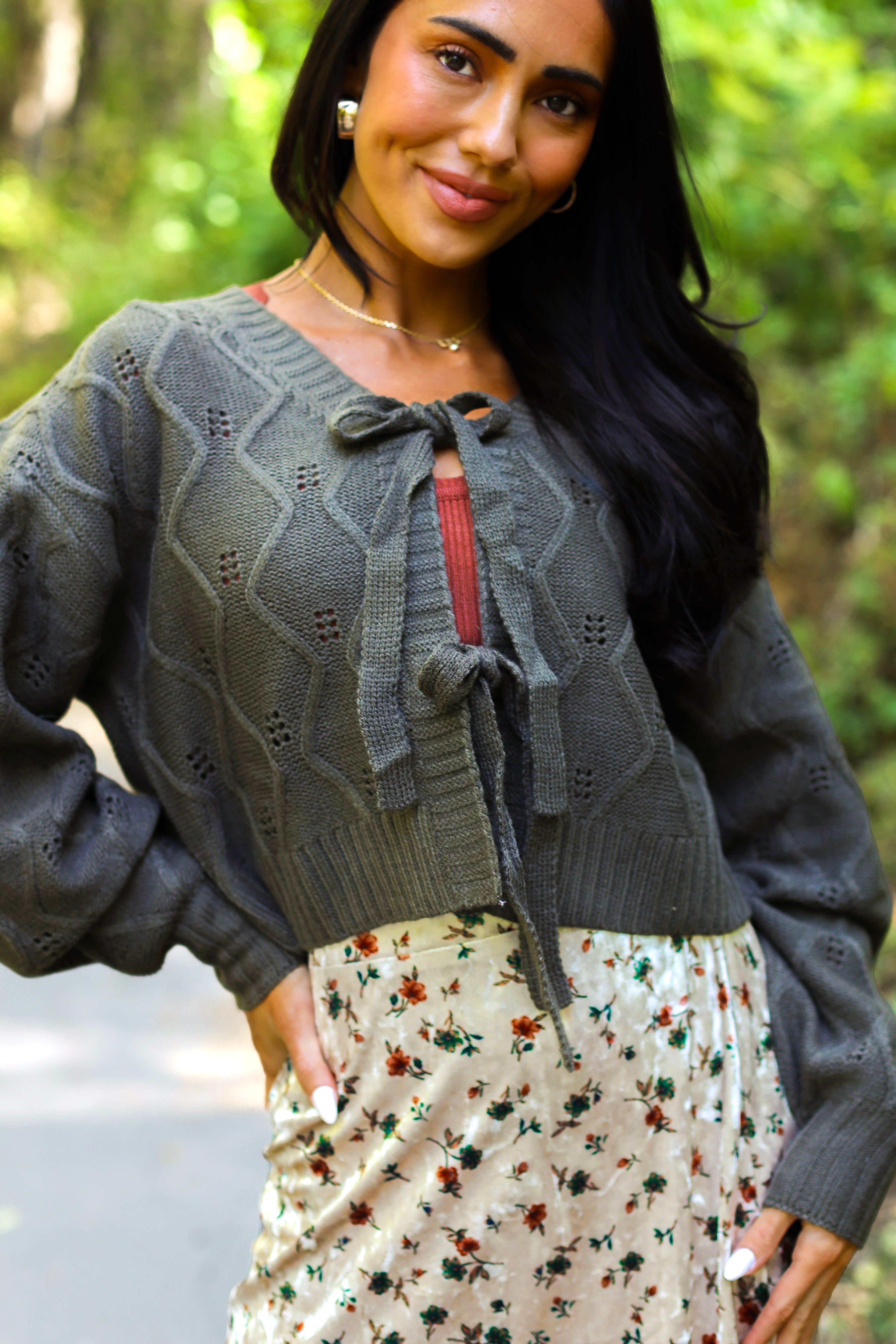 Lasting Love Tie Front Cardigan