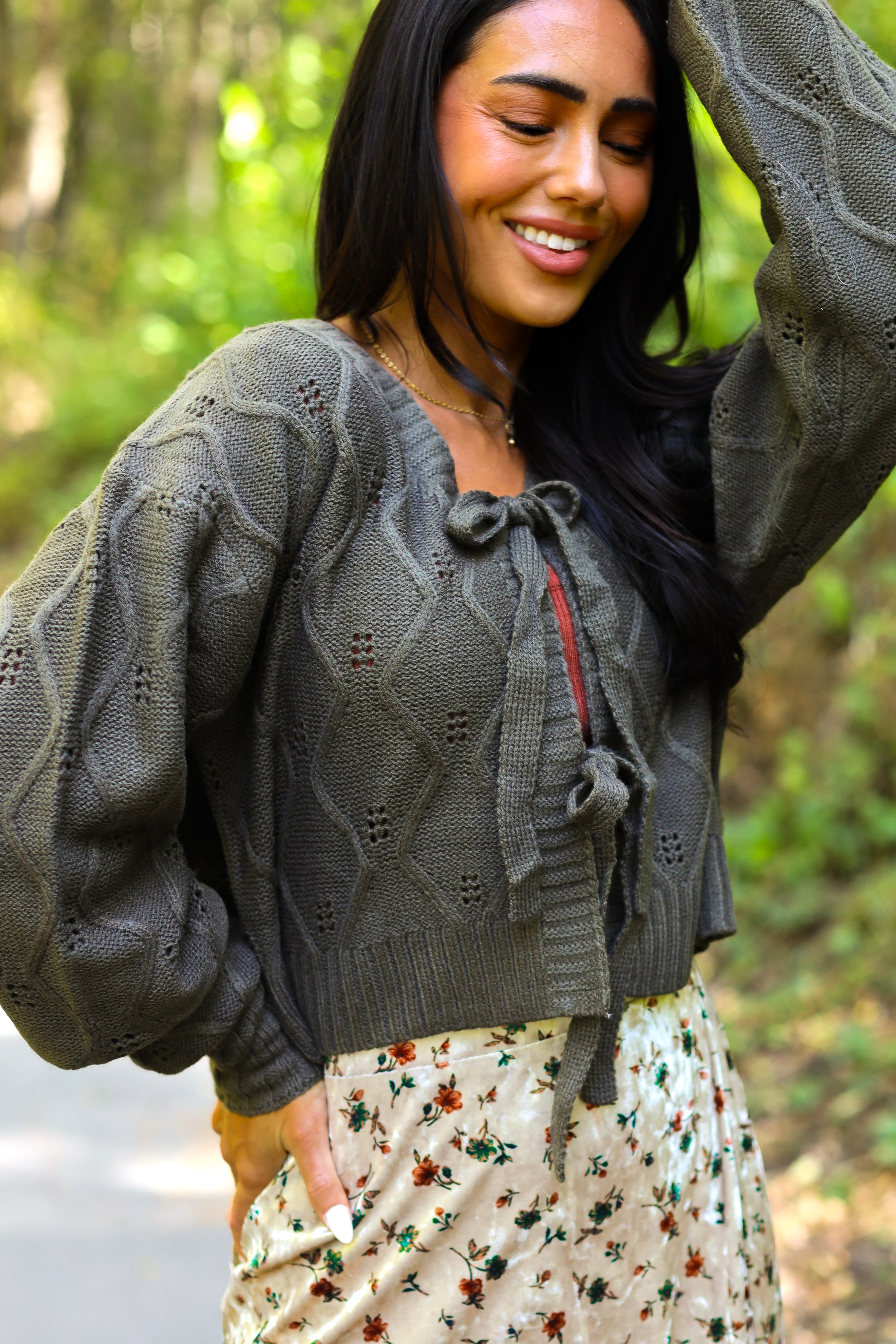 Lasting Love Tie Front Cardigan