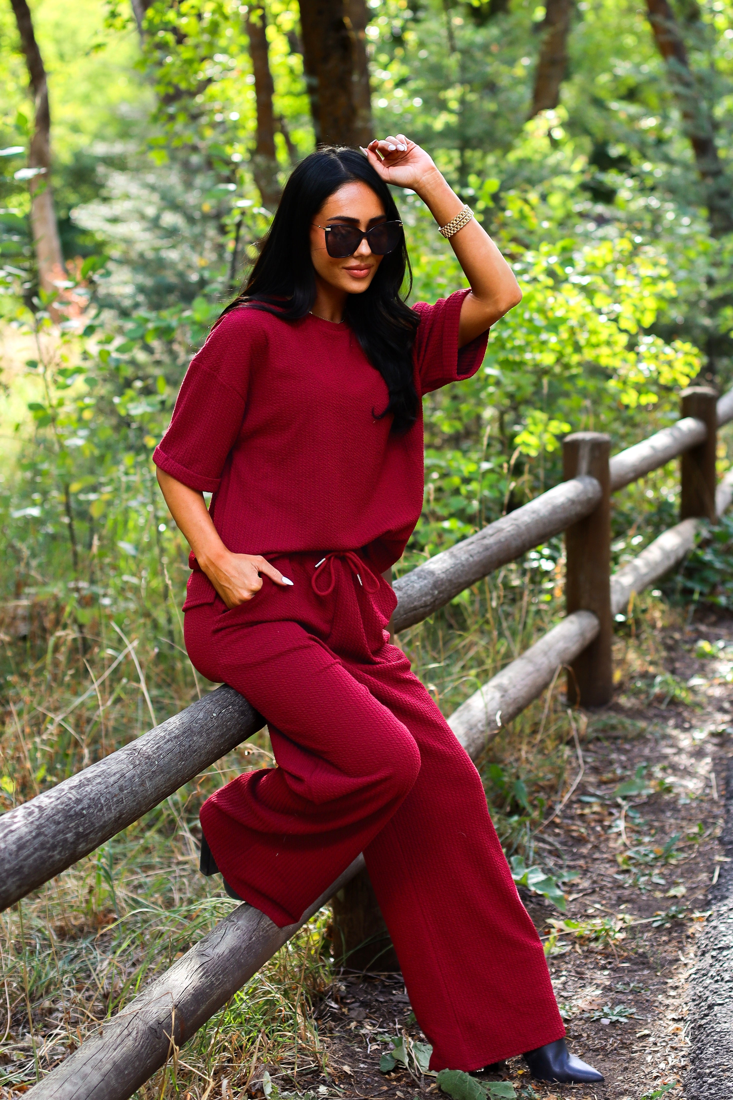 All That Class Textured Pants