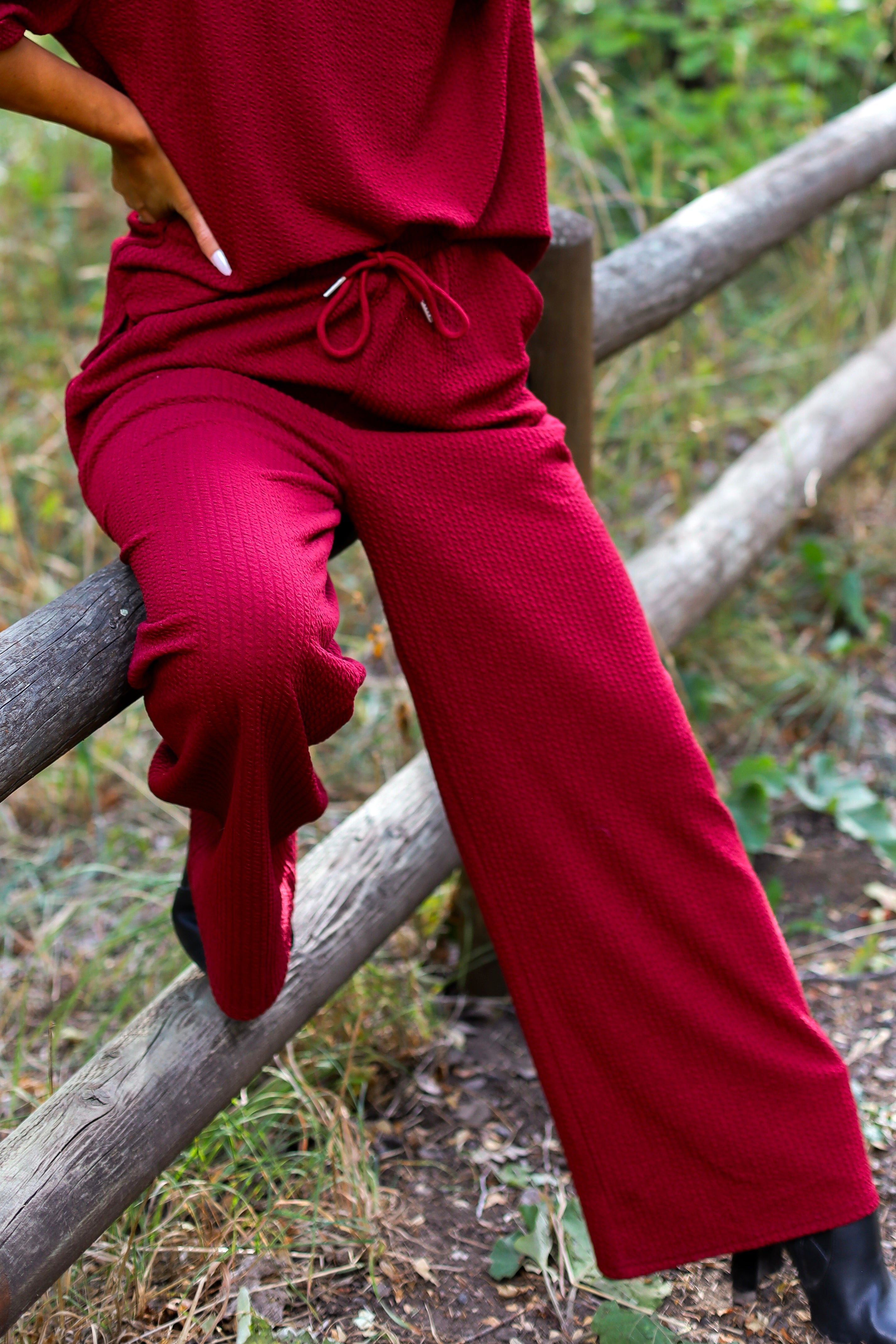 All That Class Textured Pants