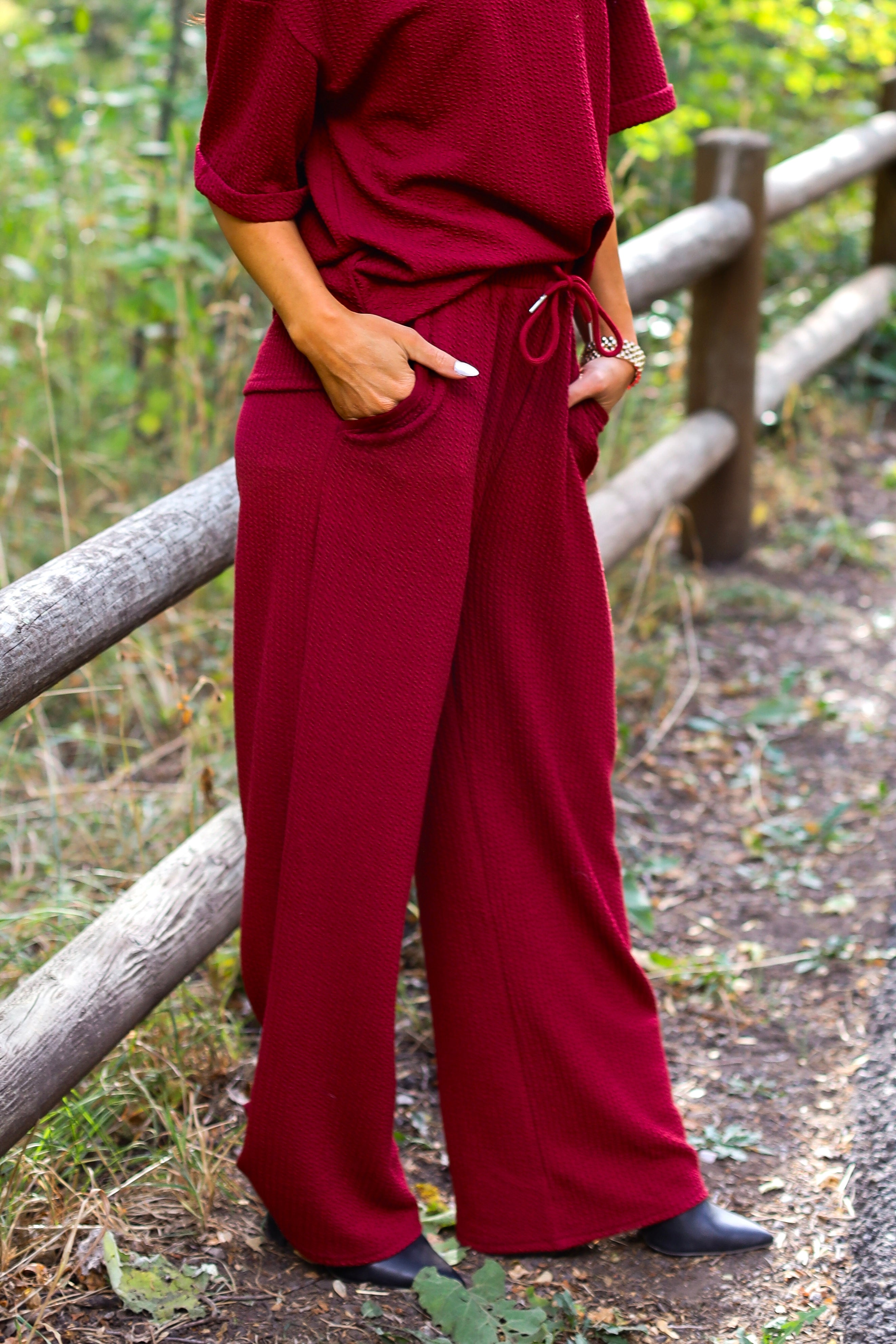 All That Class Textured Pants