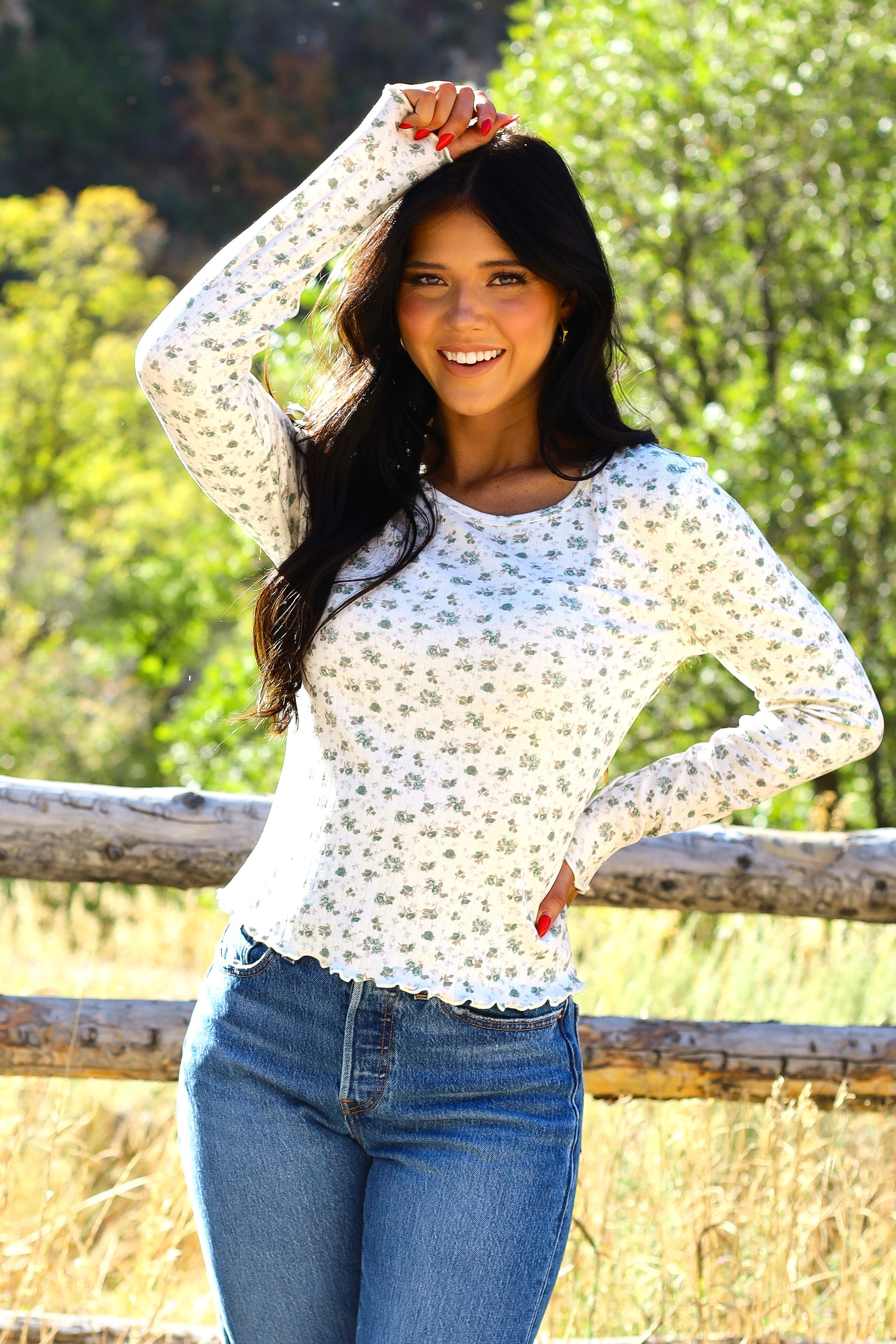 Hopeful Love Ribbed Top