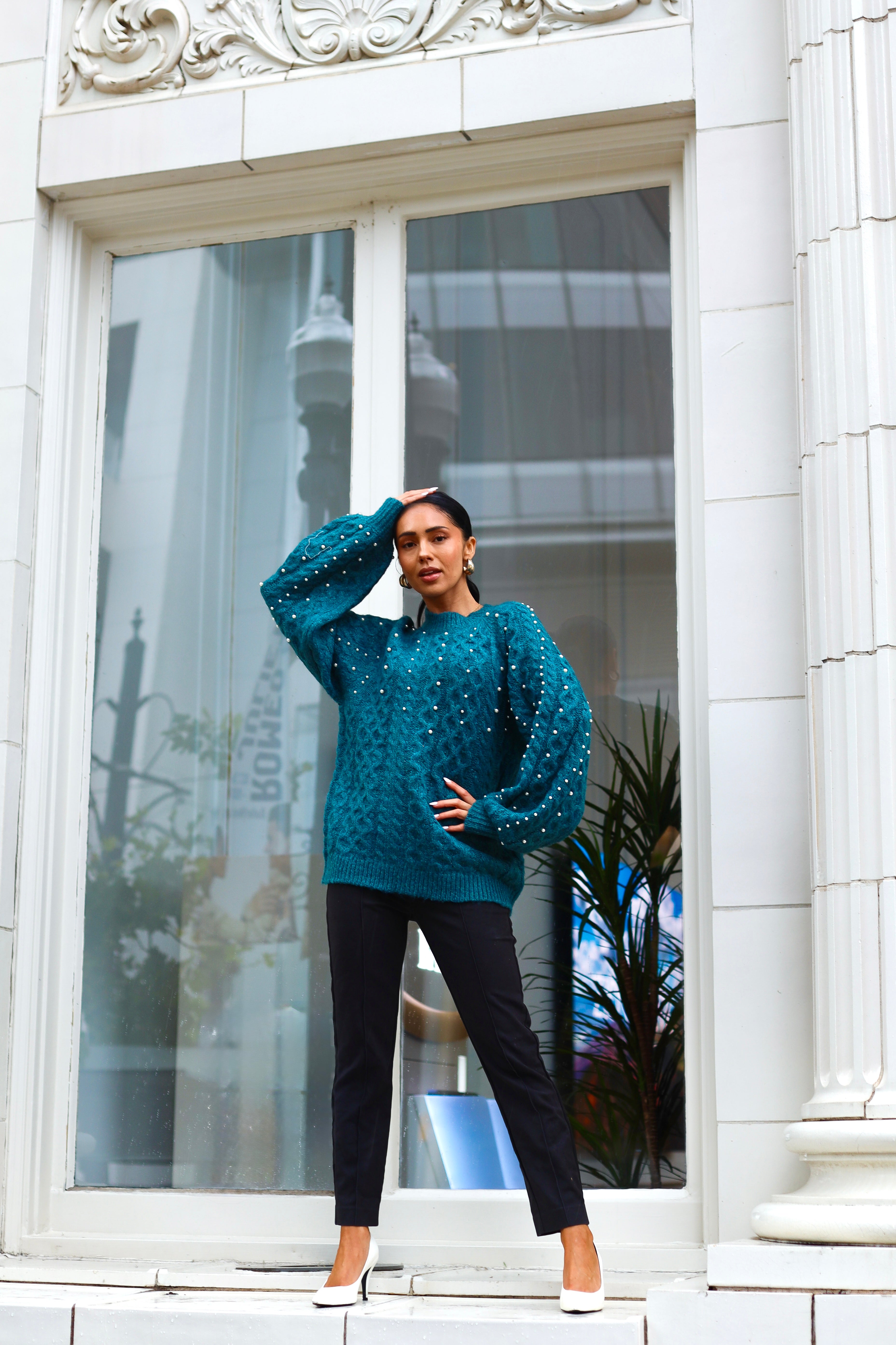 Cool Evenings Cable Knit Sweater