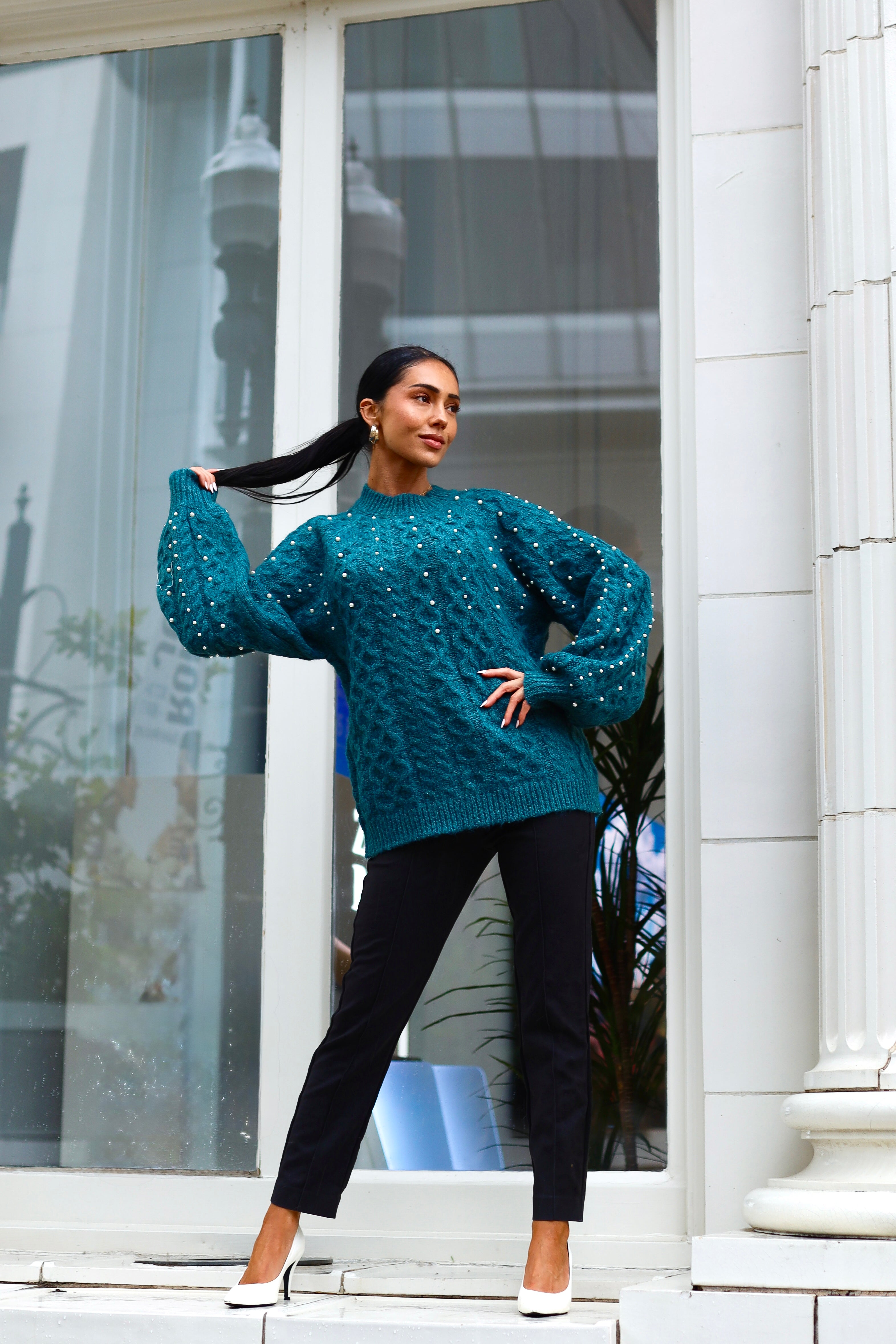 Cool Evenings Cable Knit Sweater