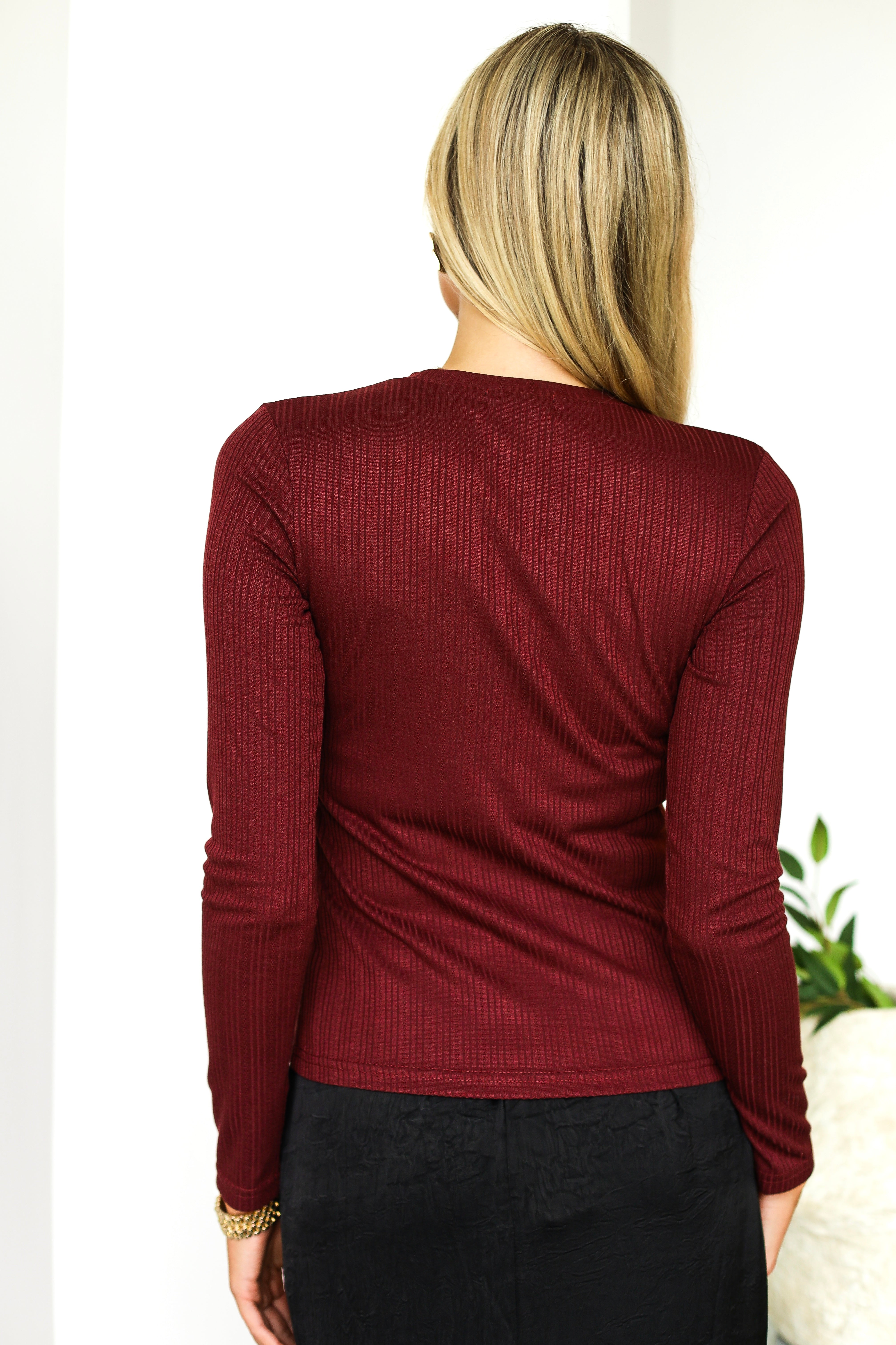 Pointelle Long Sleeve Tee