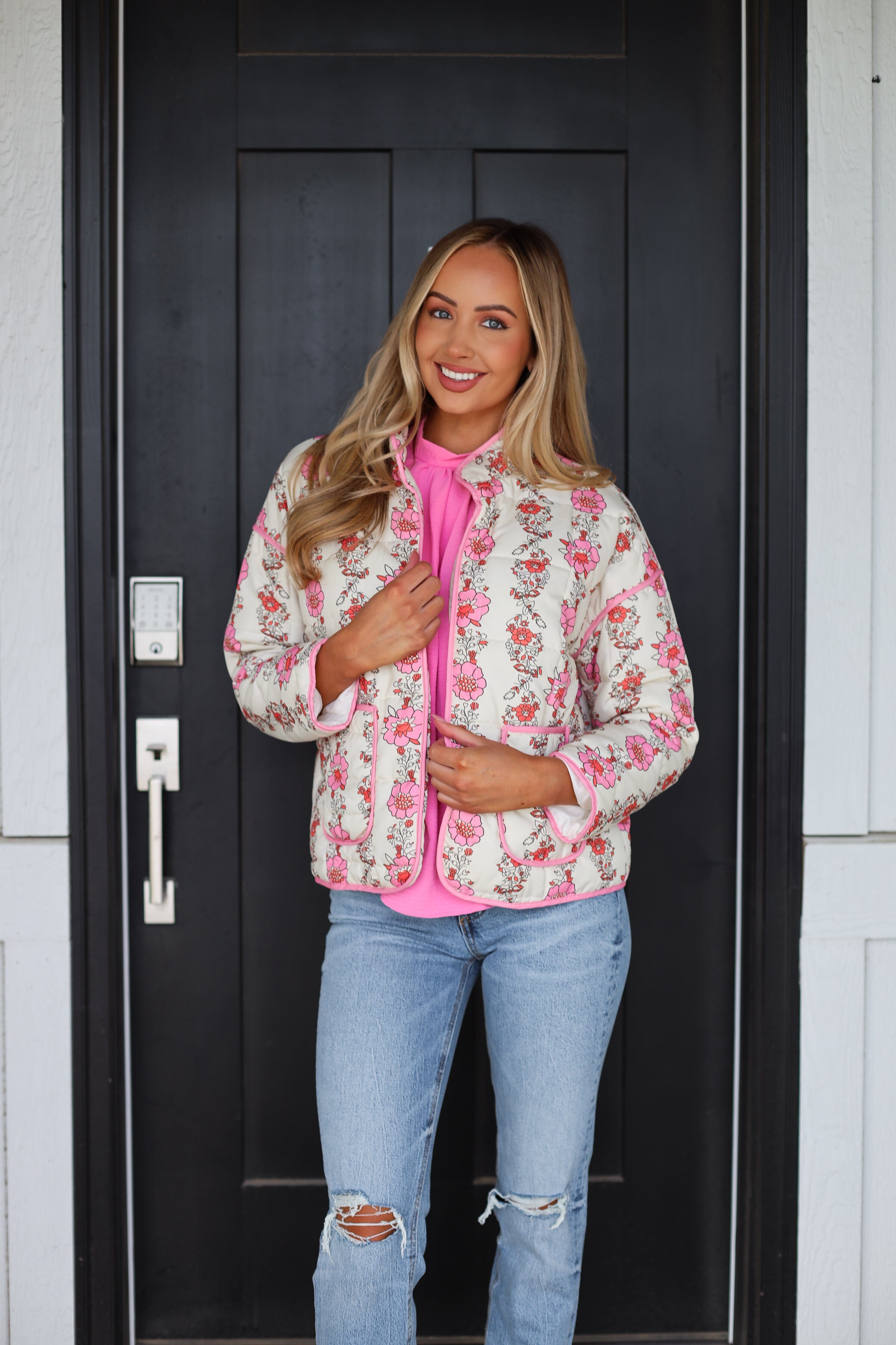 Lightweight Quilted Spring Jacket Modest Dresses vendor-unknown