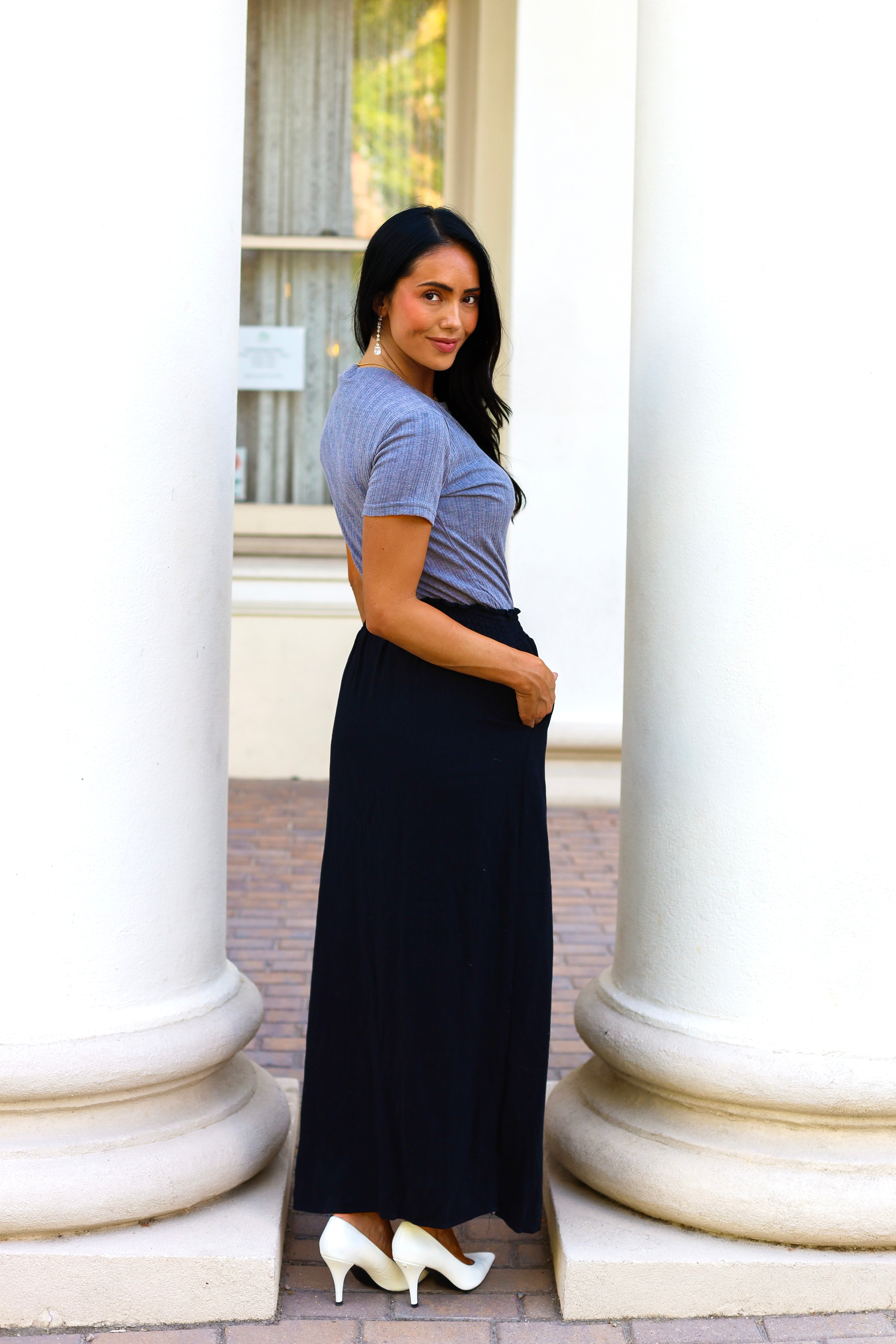 Must Have Button Front Maxi Skirt