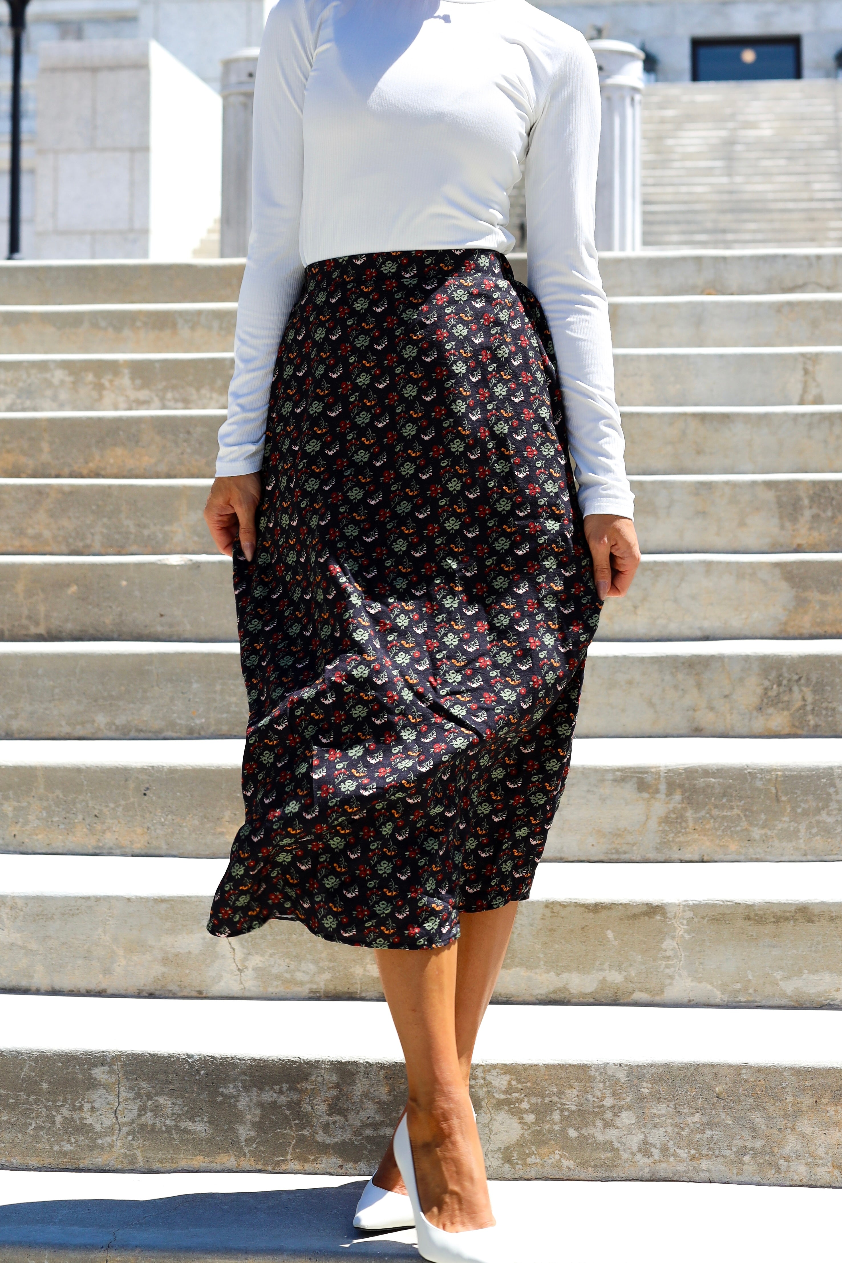 Always Included Midi Slip Skirt