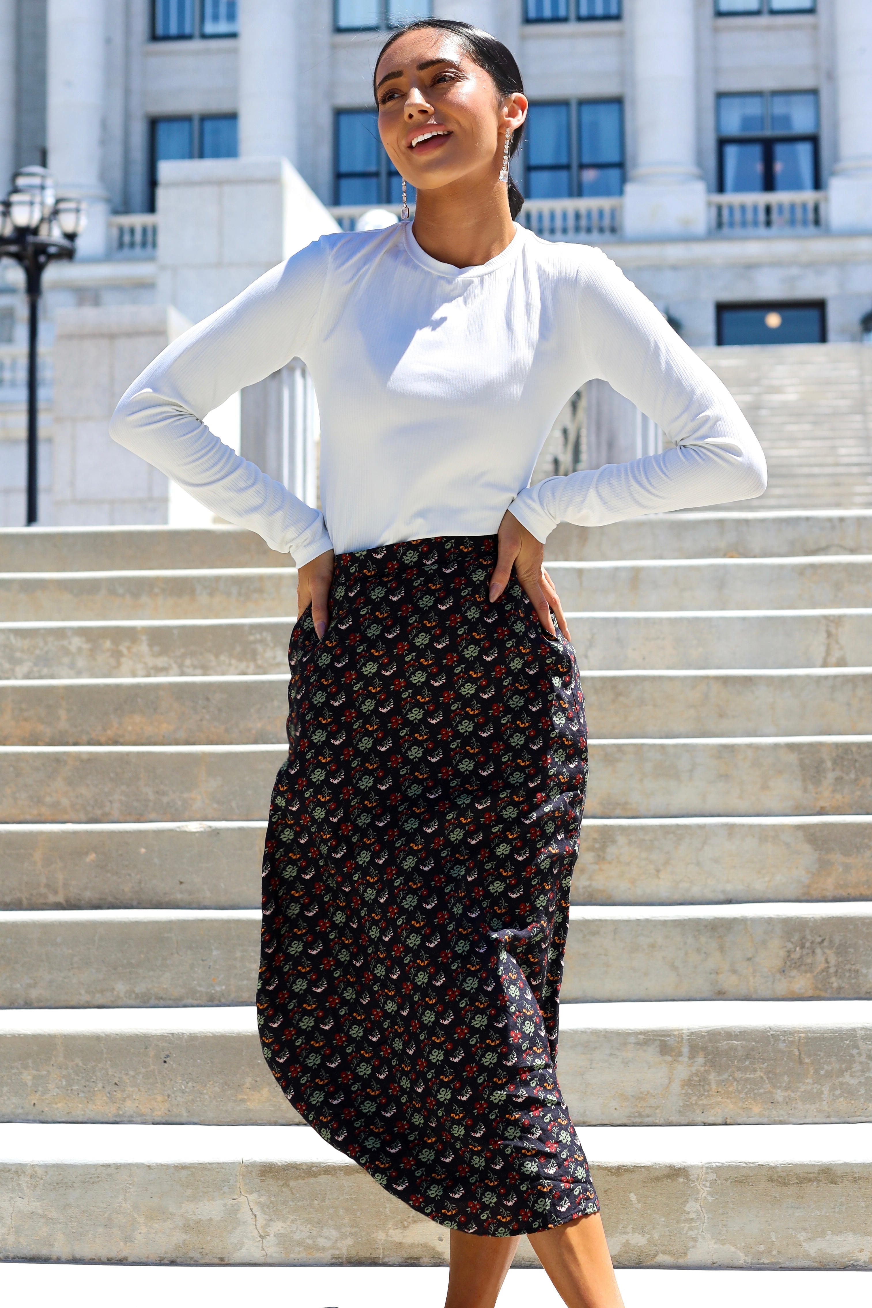Always Included Midi Slip Skirt