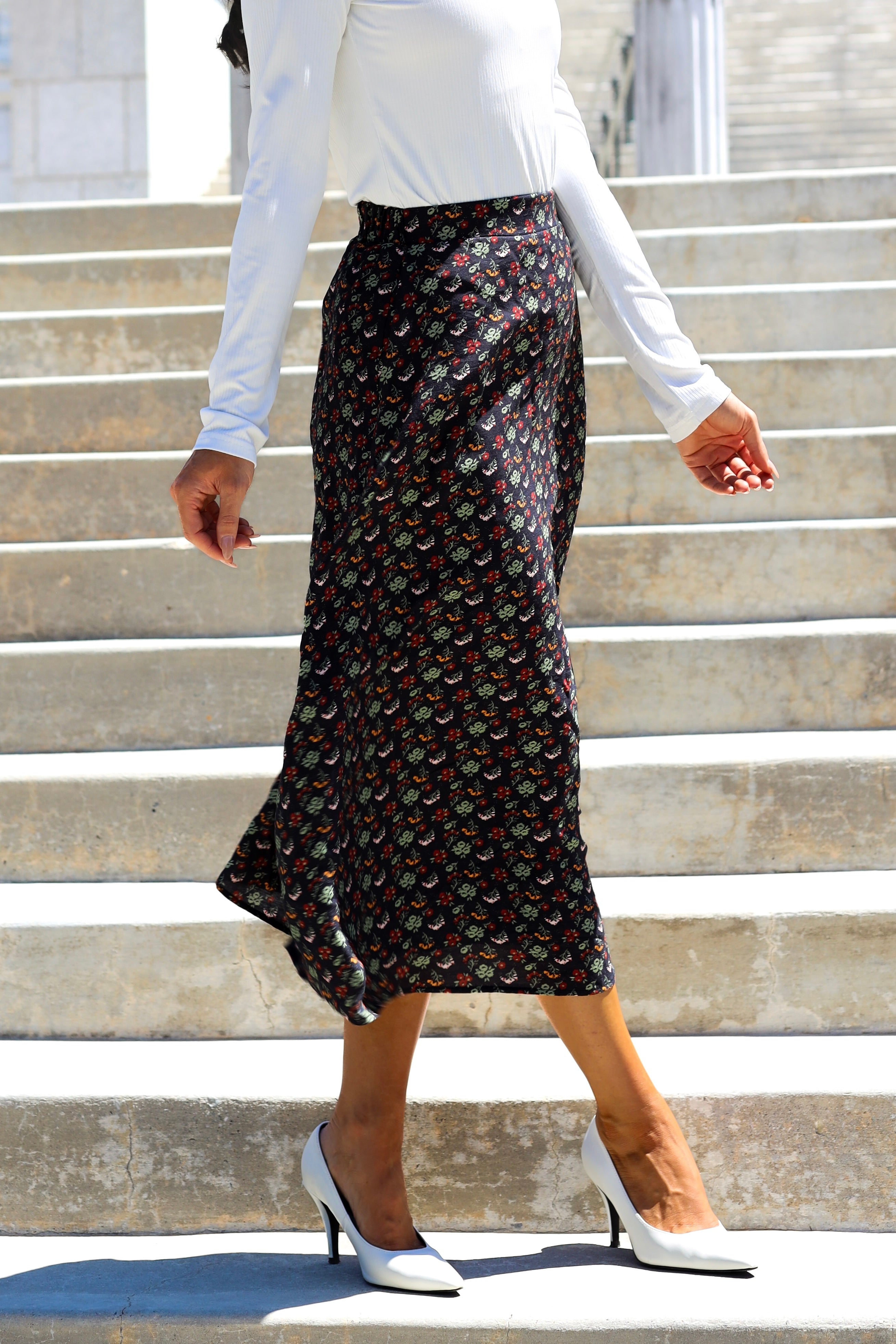 Always Included Midi Slip Skirt