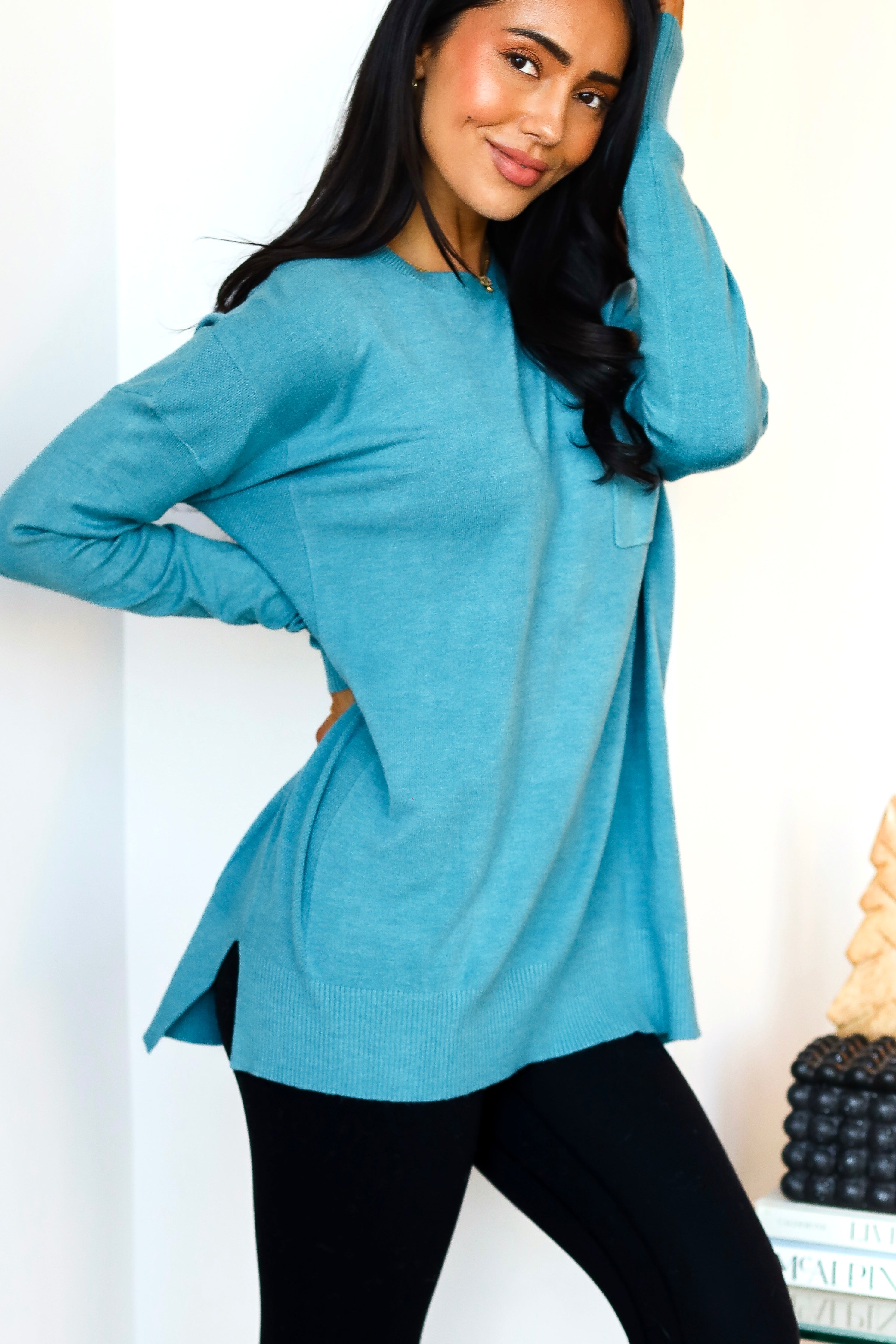 Foggy Mornings Pocket Sweater