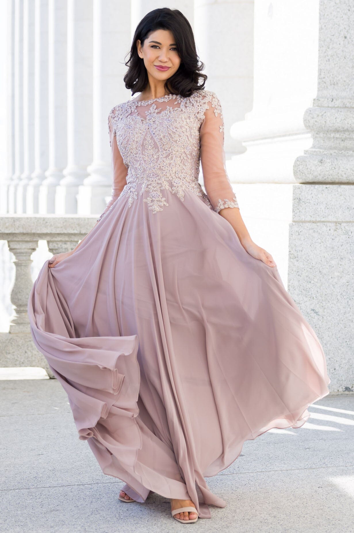 The Eden Modest Floral Maxi Dress The Eden Modest Floral Maxi Dress