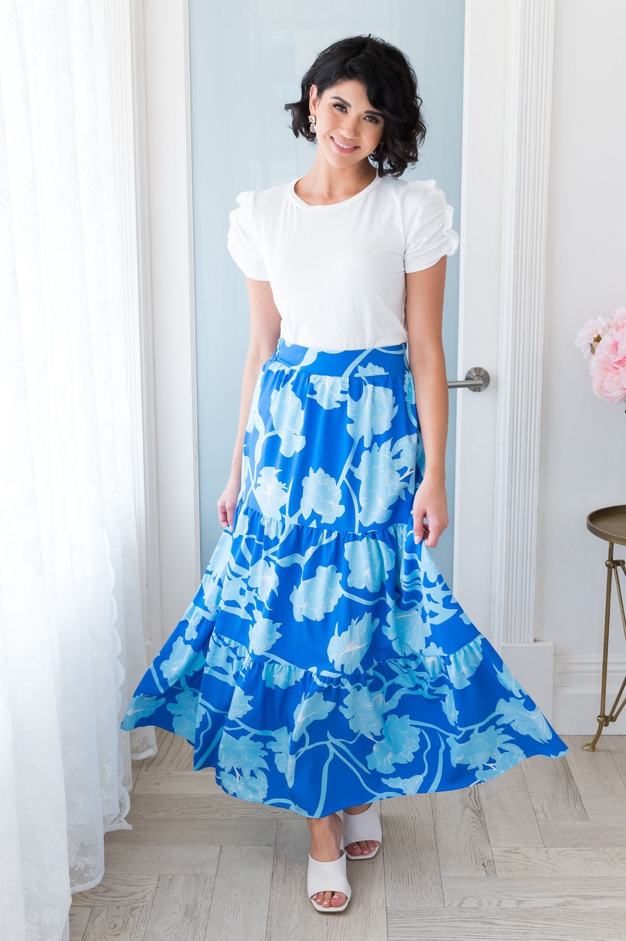 Blue Skies Maxi Skirt Modest Dresses vendor-unknown