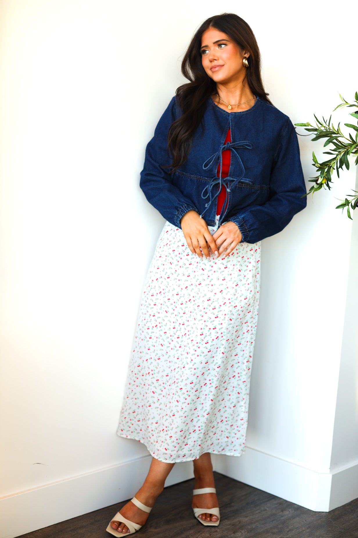 Bow Front Crop Jacket