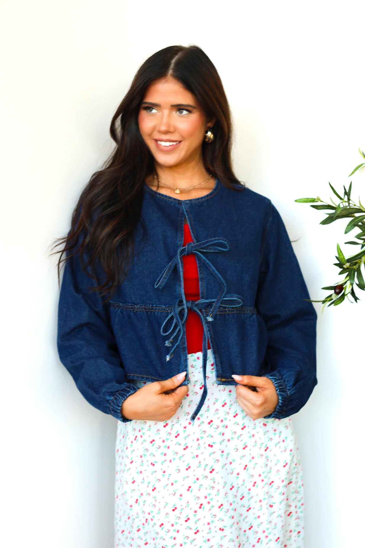 Bow Front Crop Jacket