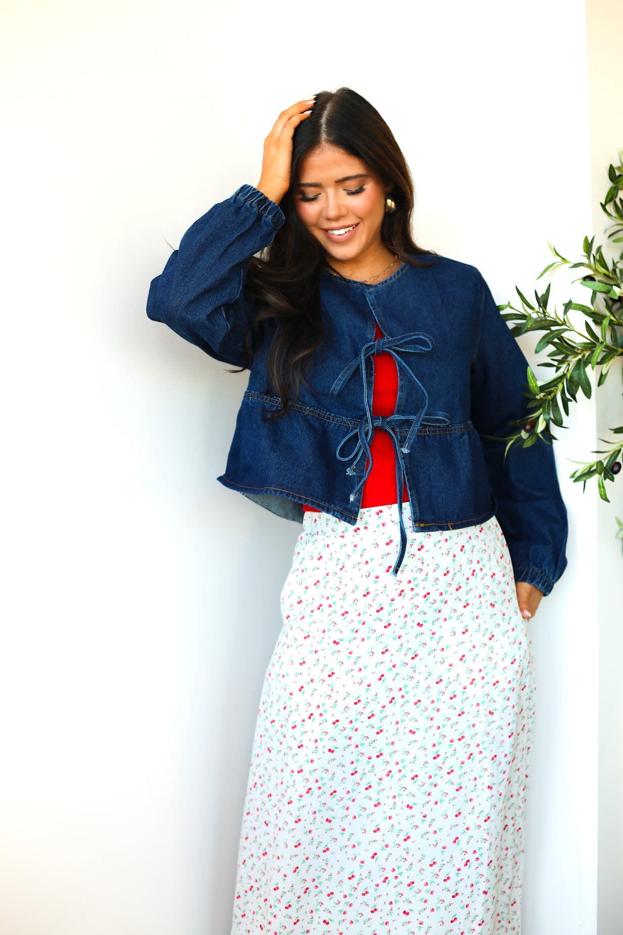 Bow Front Crop Jacket