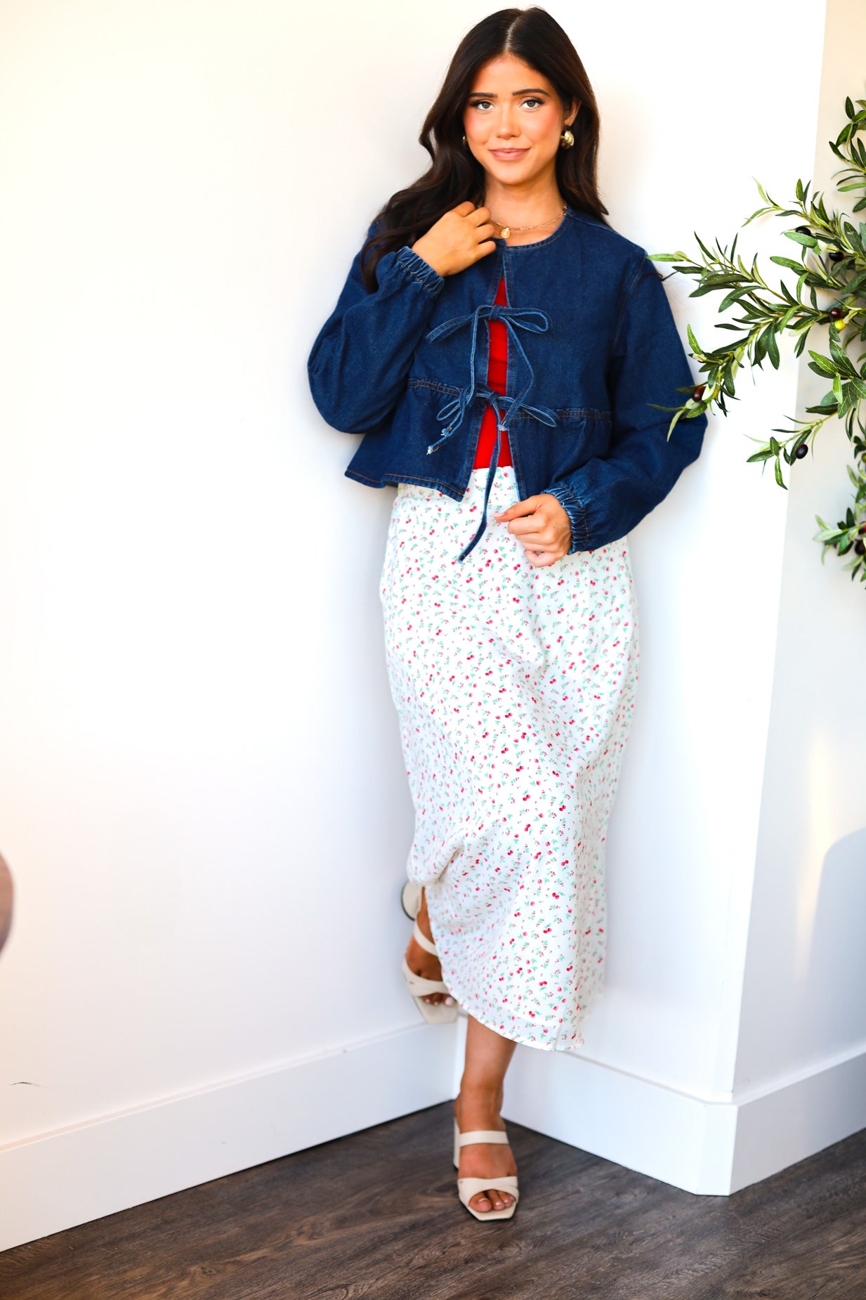 Bow Front Crop Jacket