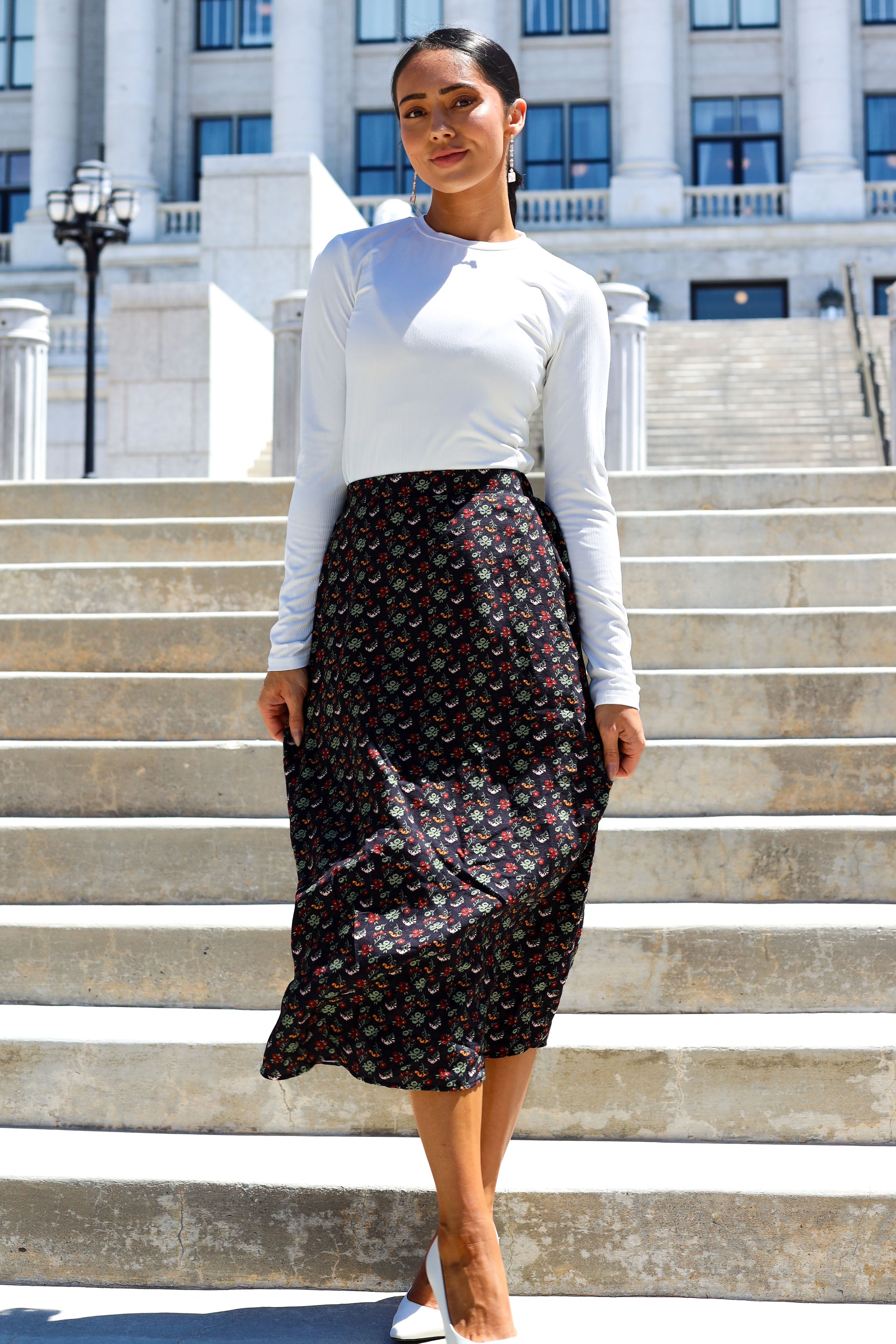 Always Included Midi Slip Skirt