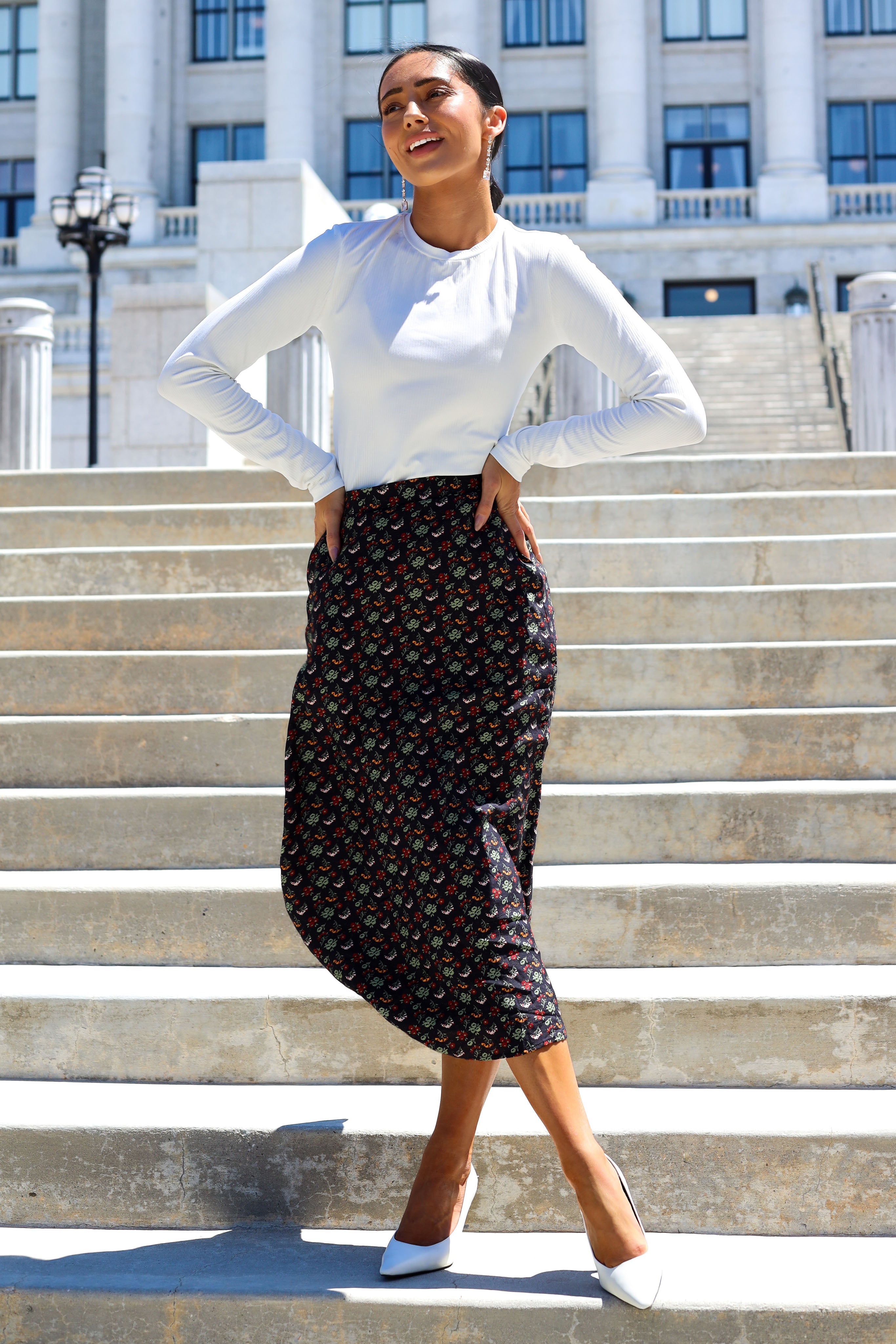 Always Included Midi Slip Skirt