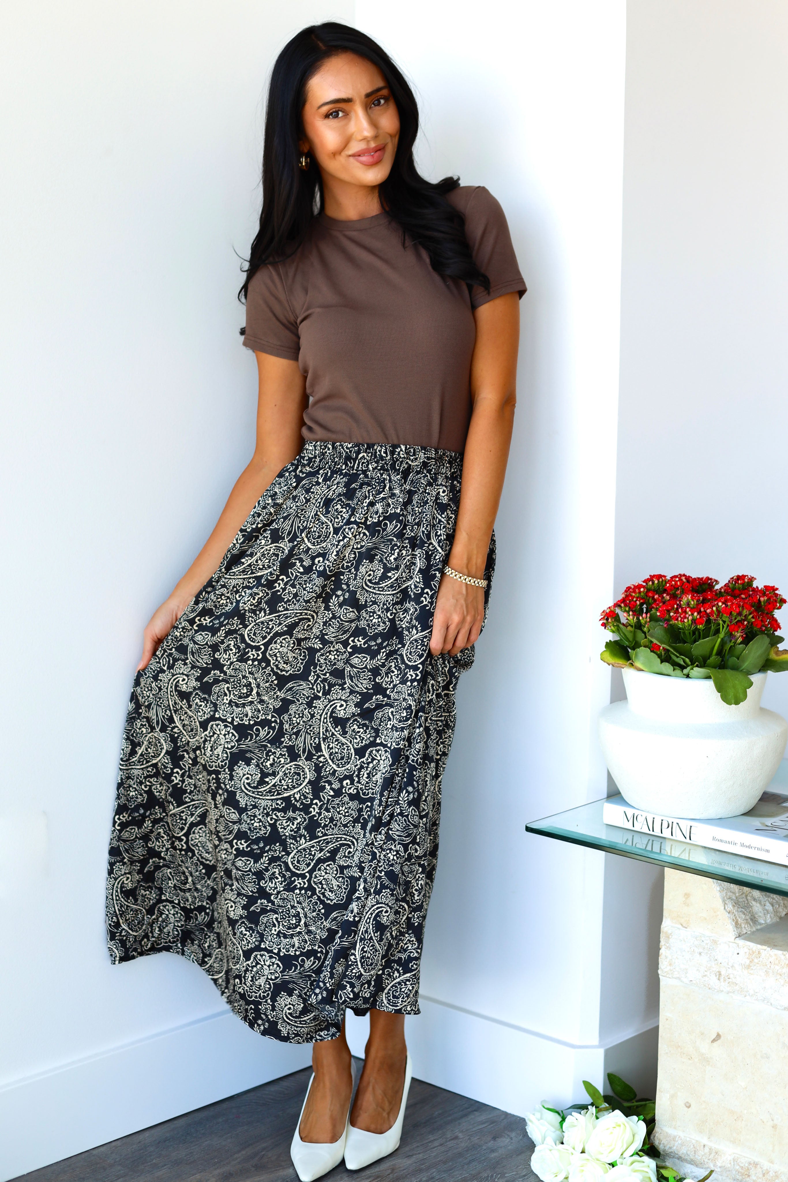 Falling For Love Modest Skirt