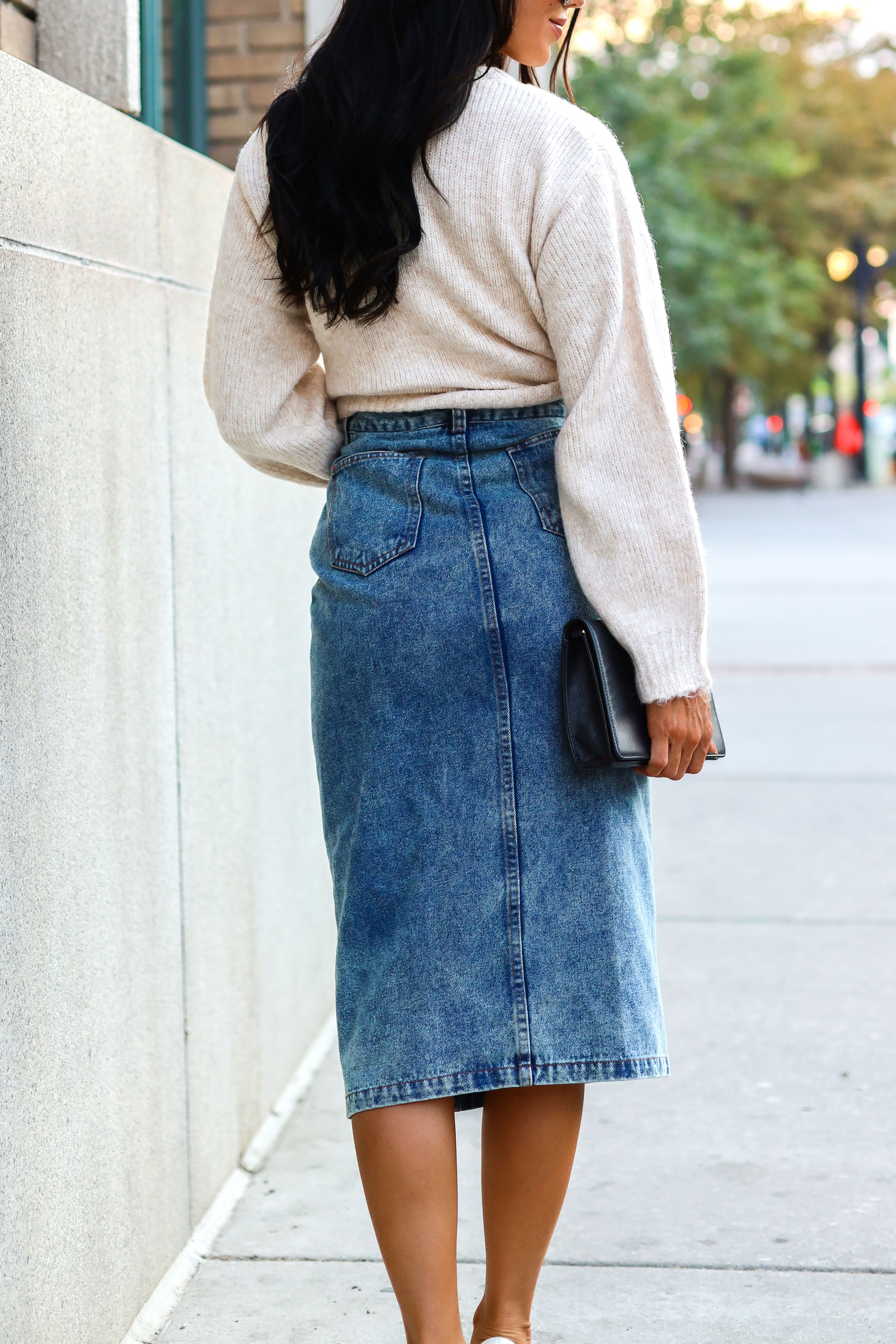 Always Looking Ahead Denim Skirt