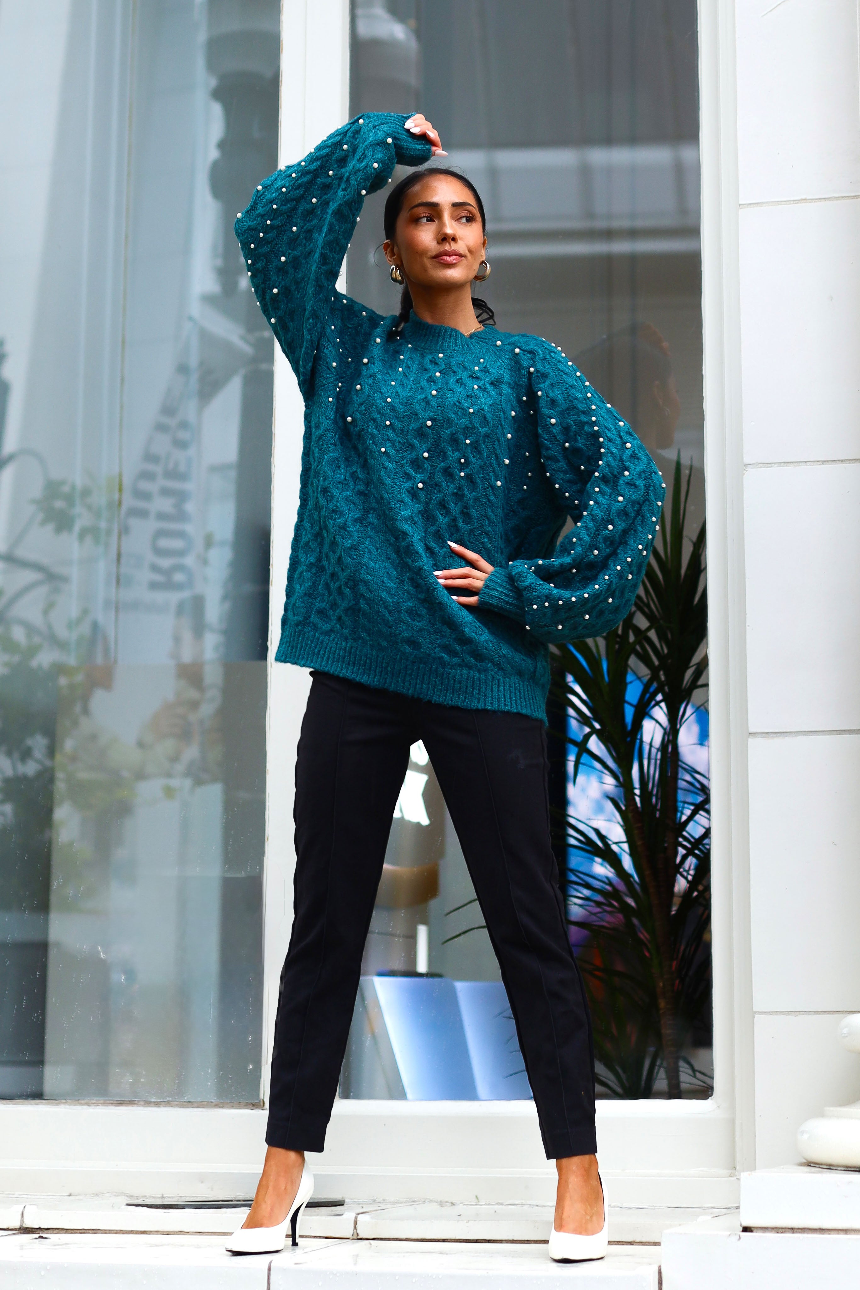 Cool Evenings Cable Knit Sweater