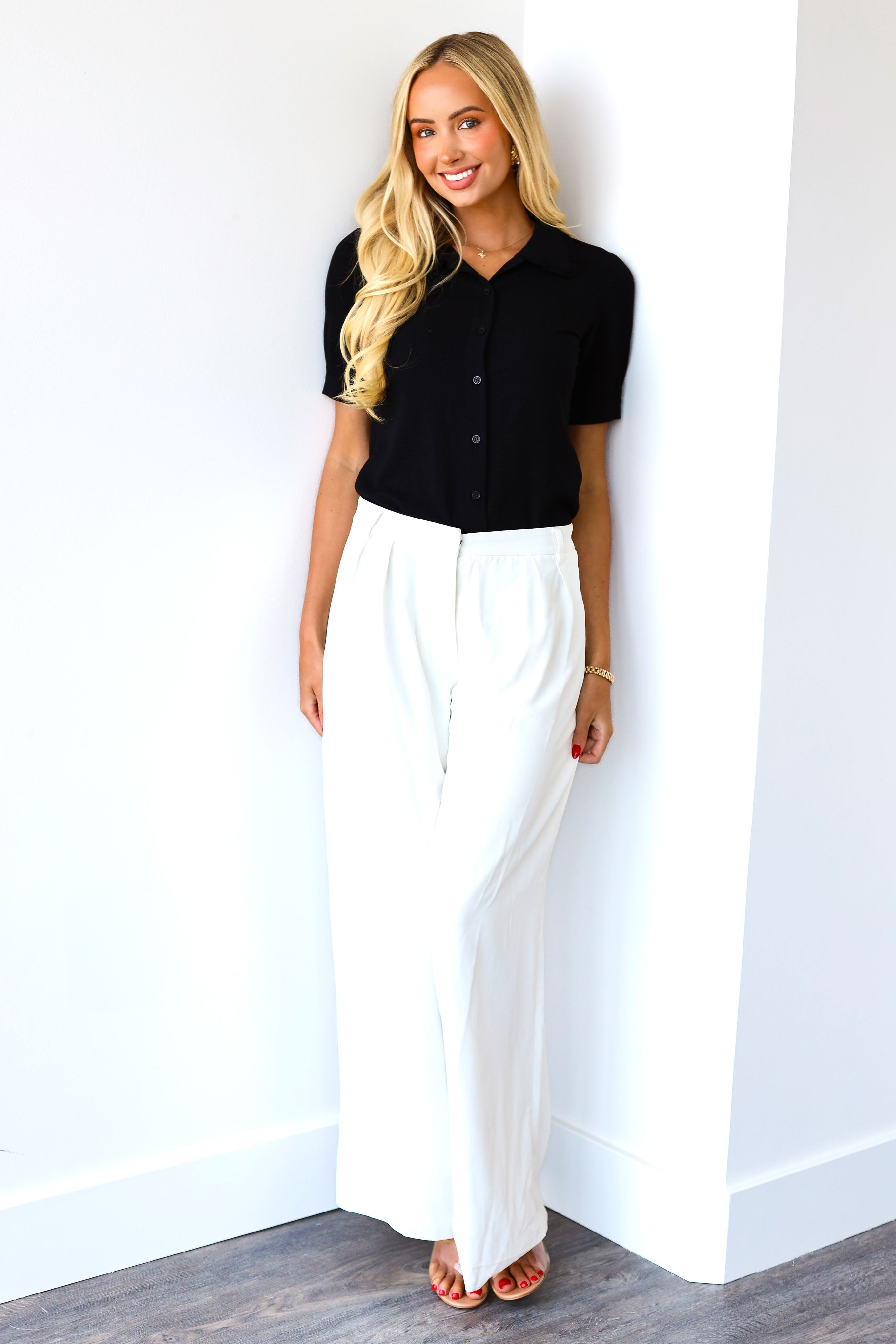 Ruffle Collared Blouse