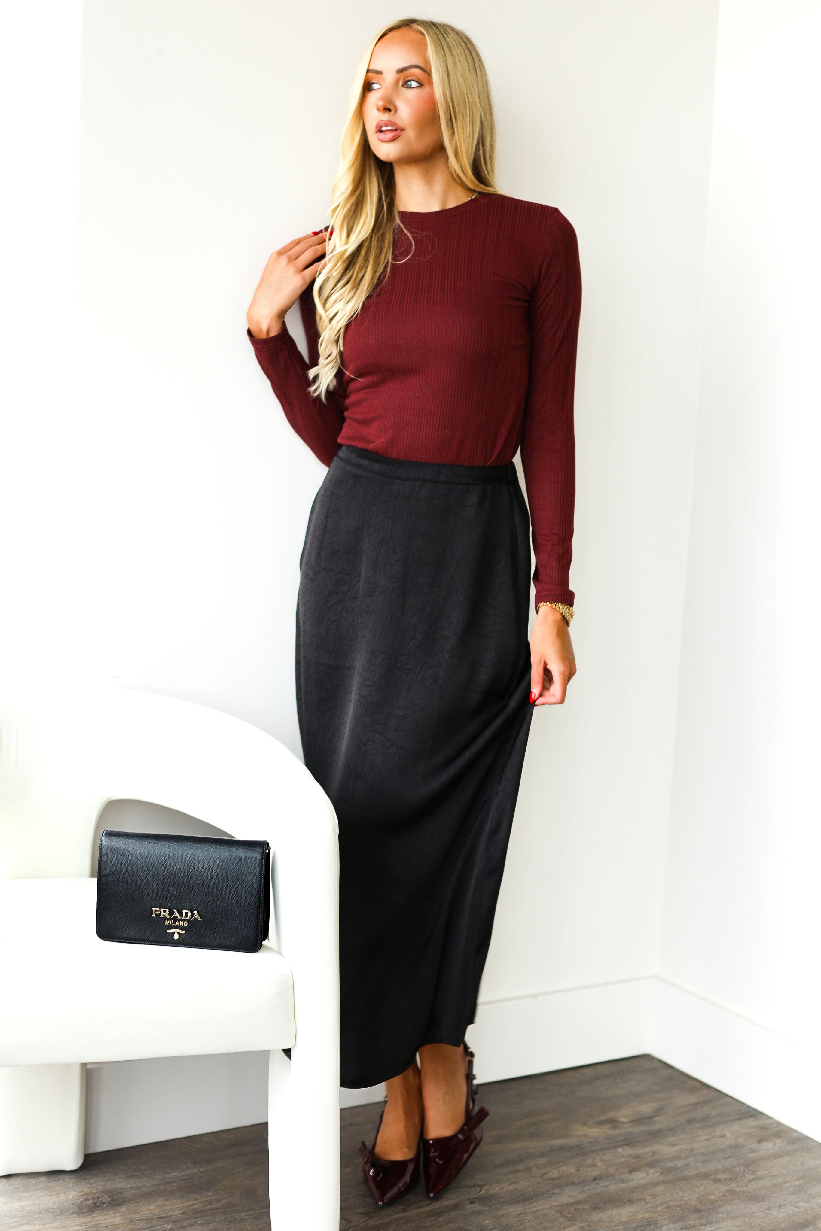 Always Prepared Silk Maxi Skirt