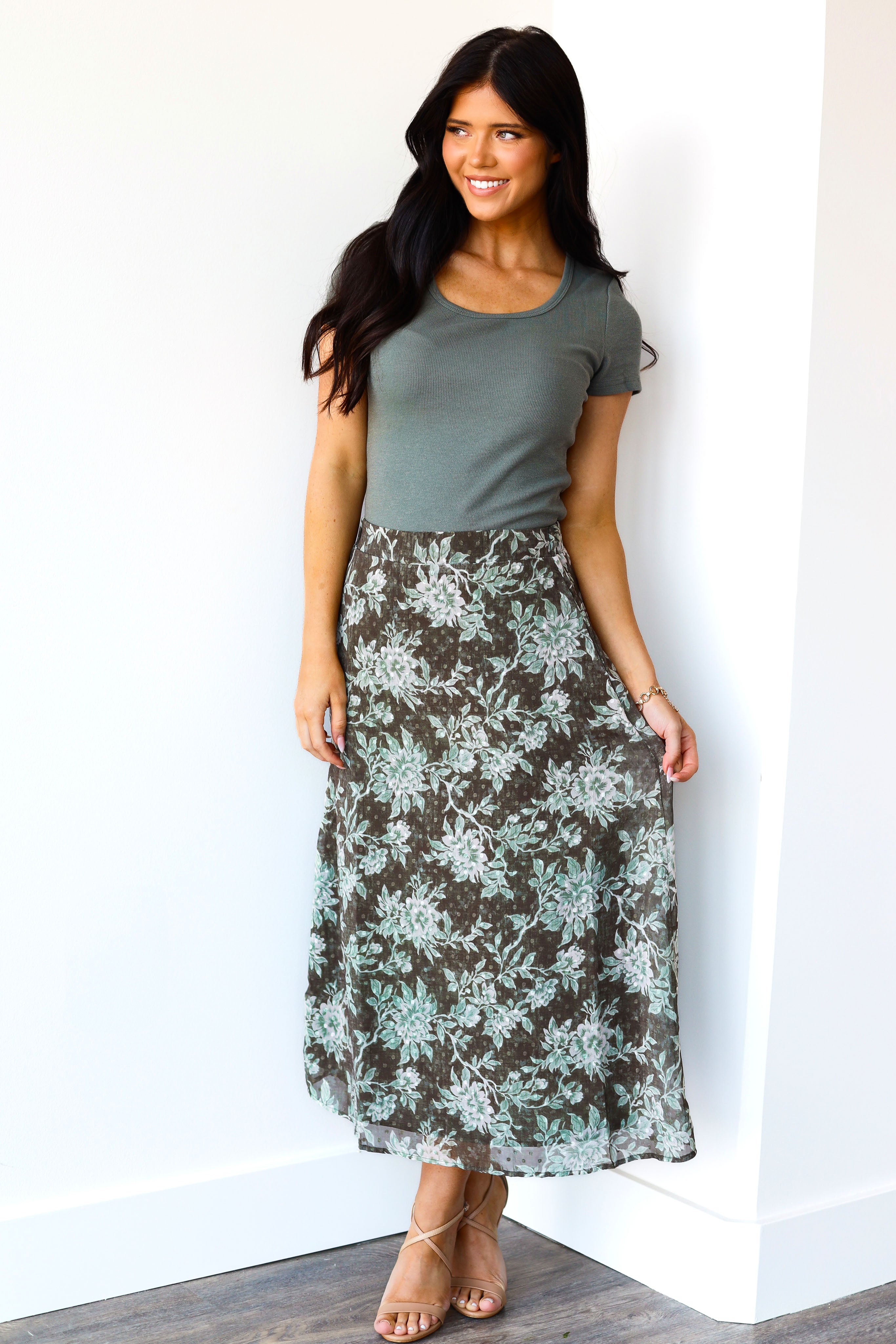 Always Included Midi Slip Skirt