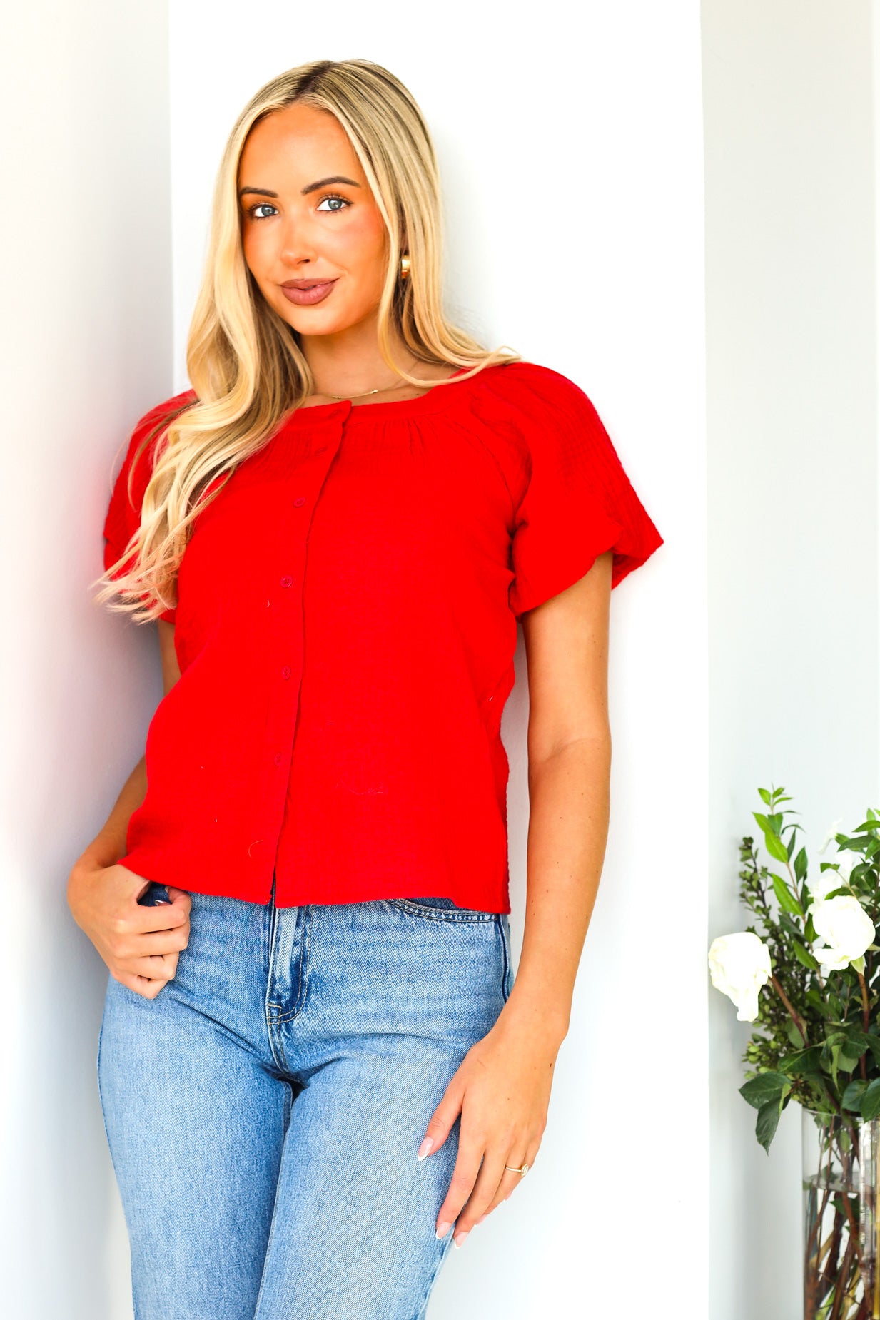 Beauty Texture Gauze Blouse