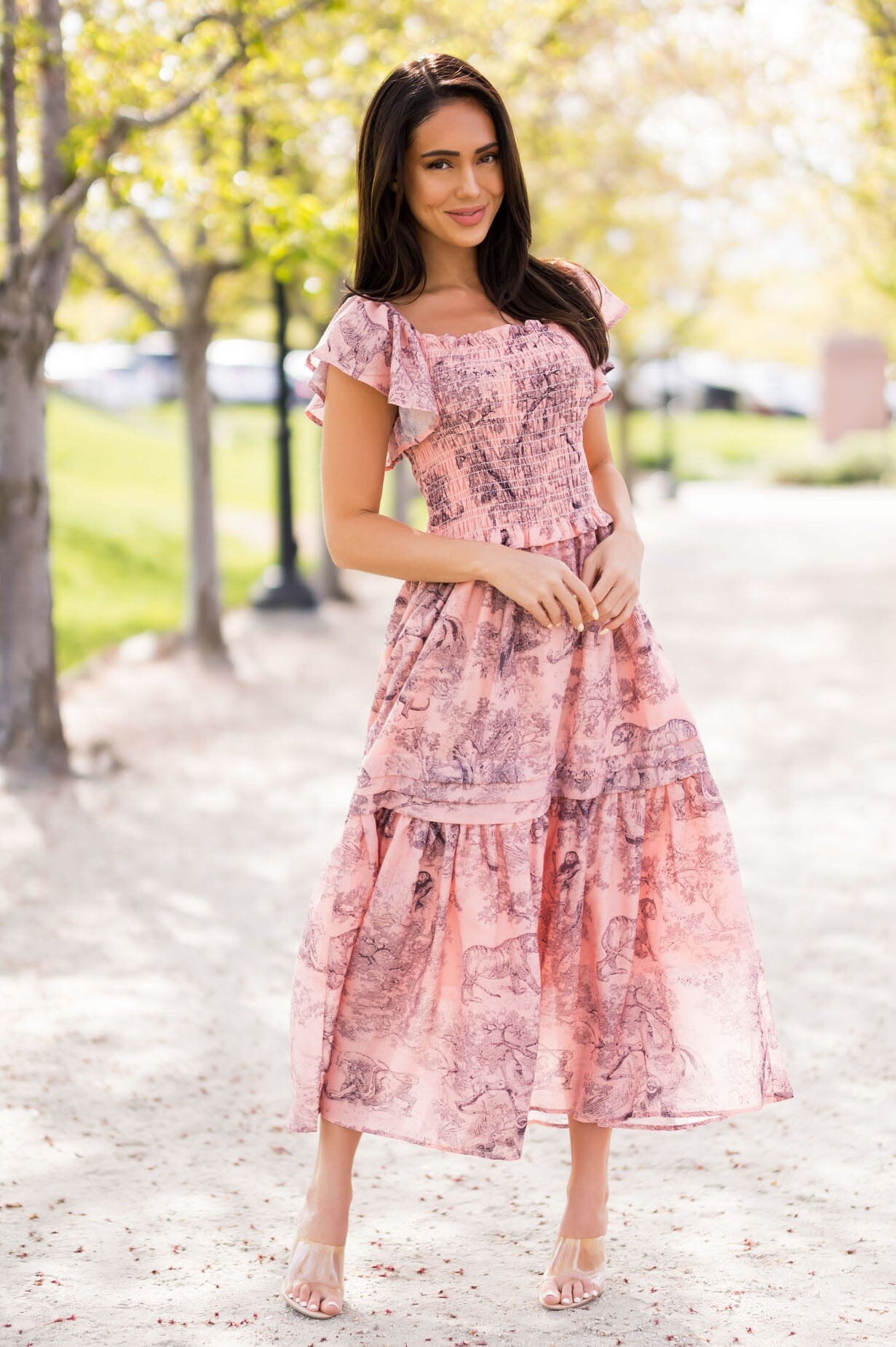 The Livie Modest Button Front Dress