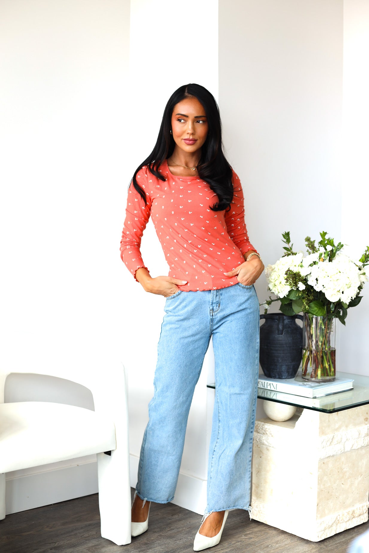 Hopeful Love Ribbed Top