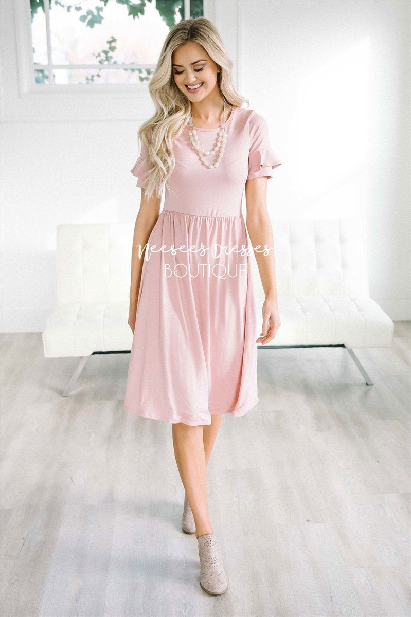 The Nessa Modest Dresses vendor-unknown Pink XS