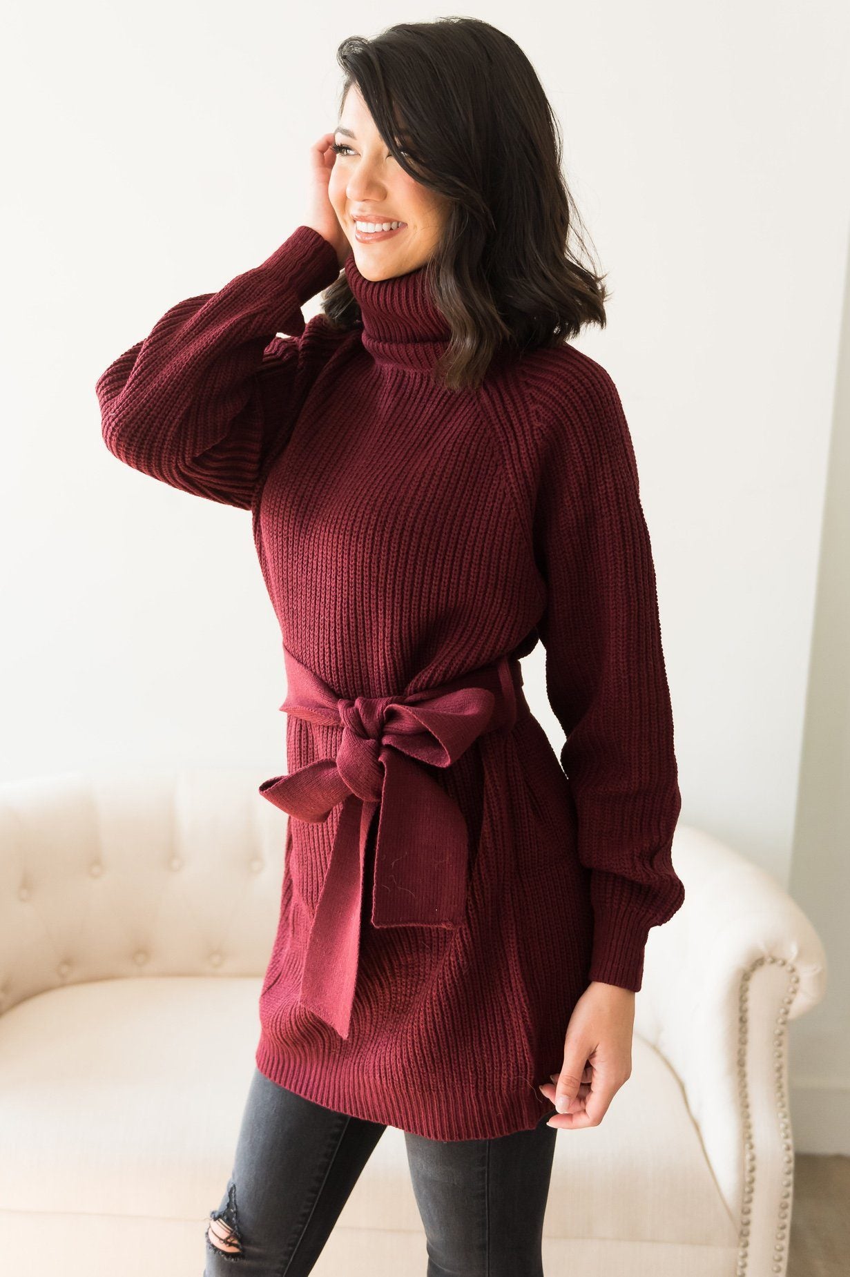 Giving My All Modest Knit Tunic 6 Colors (TW-2005C5) Modest Dresses vendor-unknown