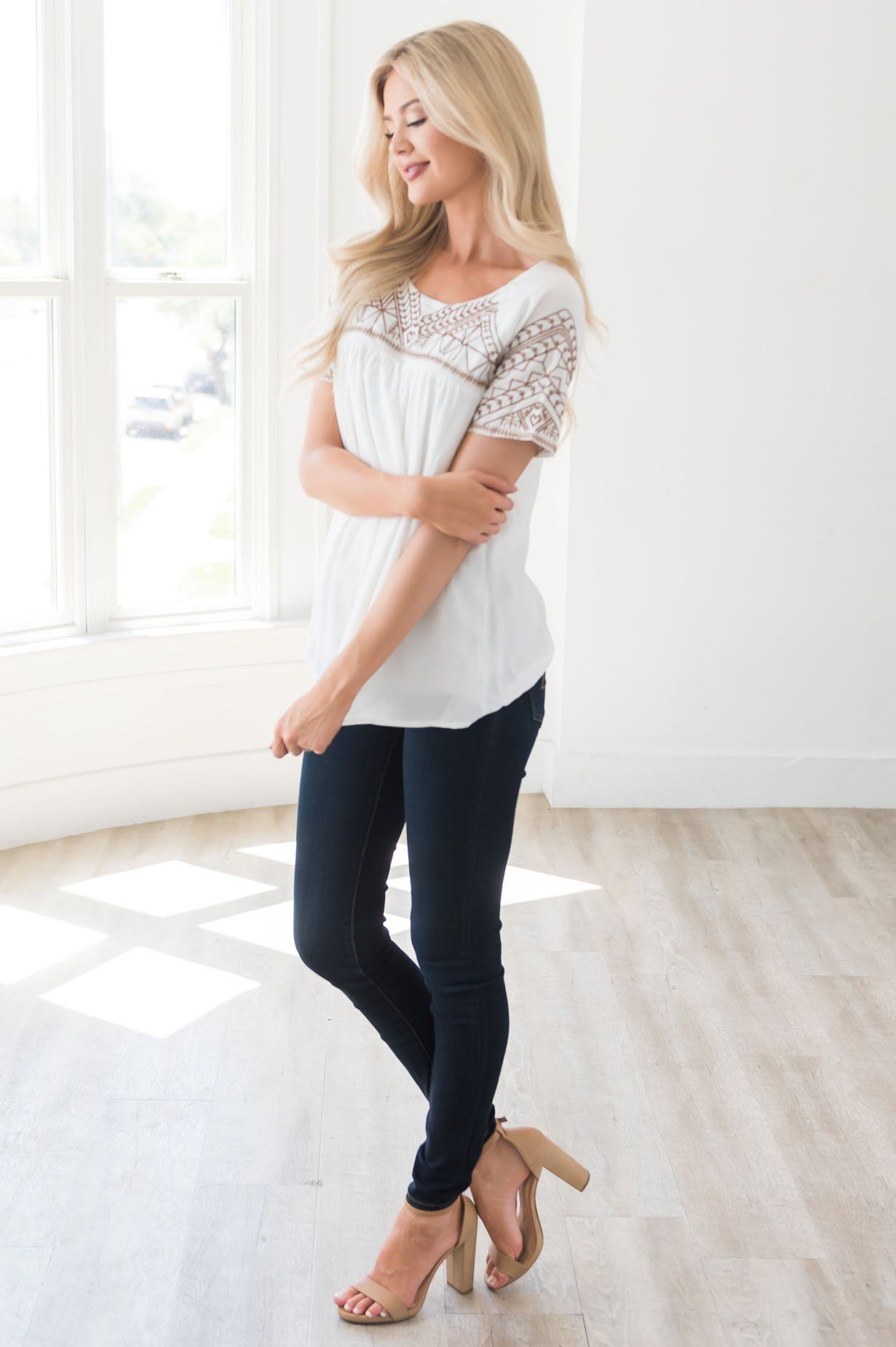 Adoring Love Modest Blouse Tops vendor-unknown