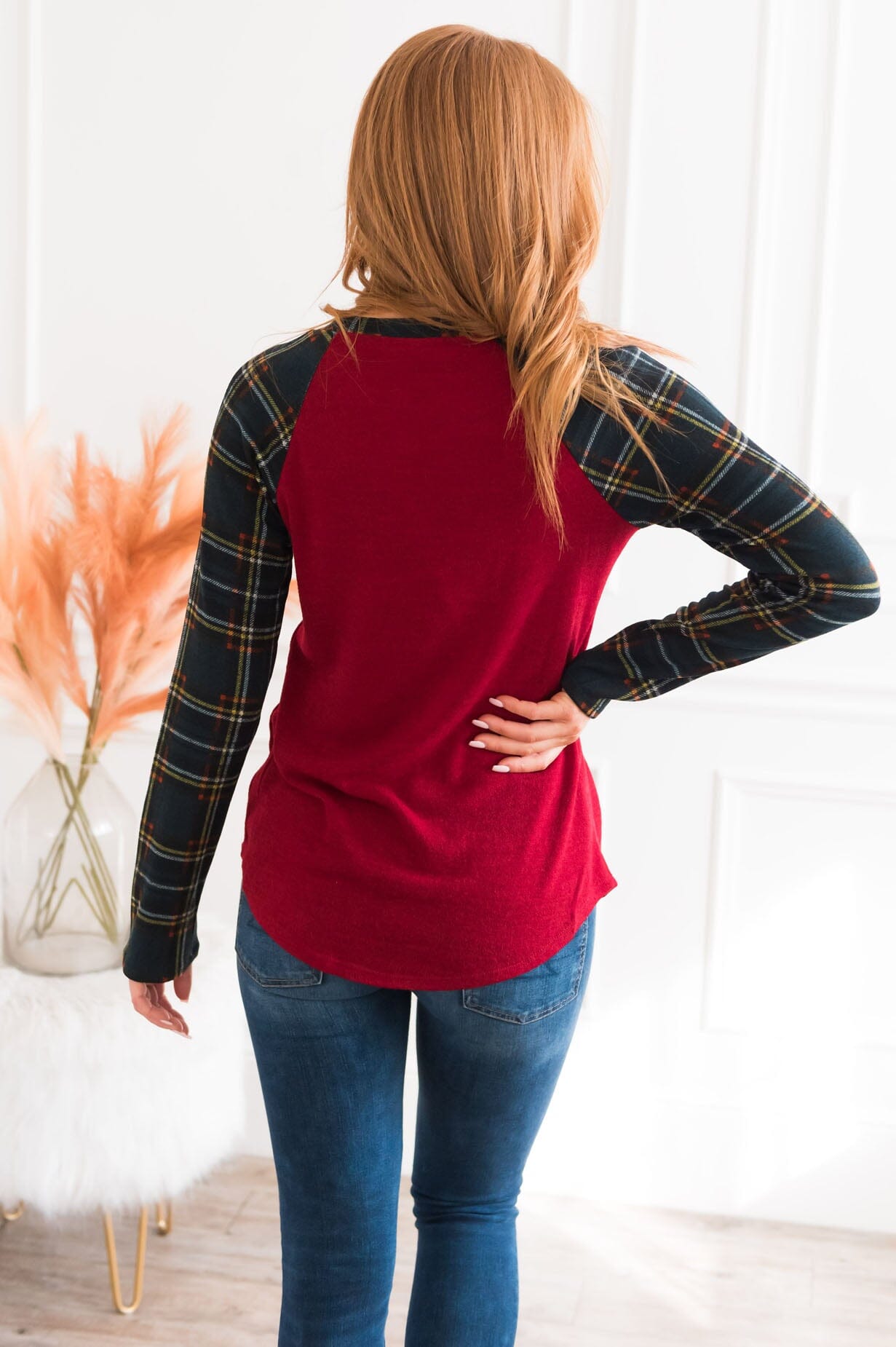 Plaid Perfection Modest Top NeeSee's Dresses