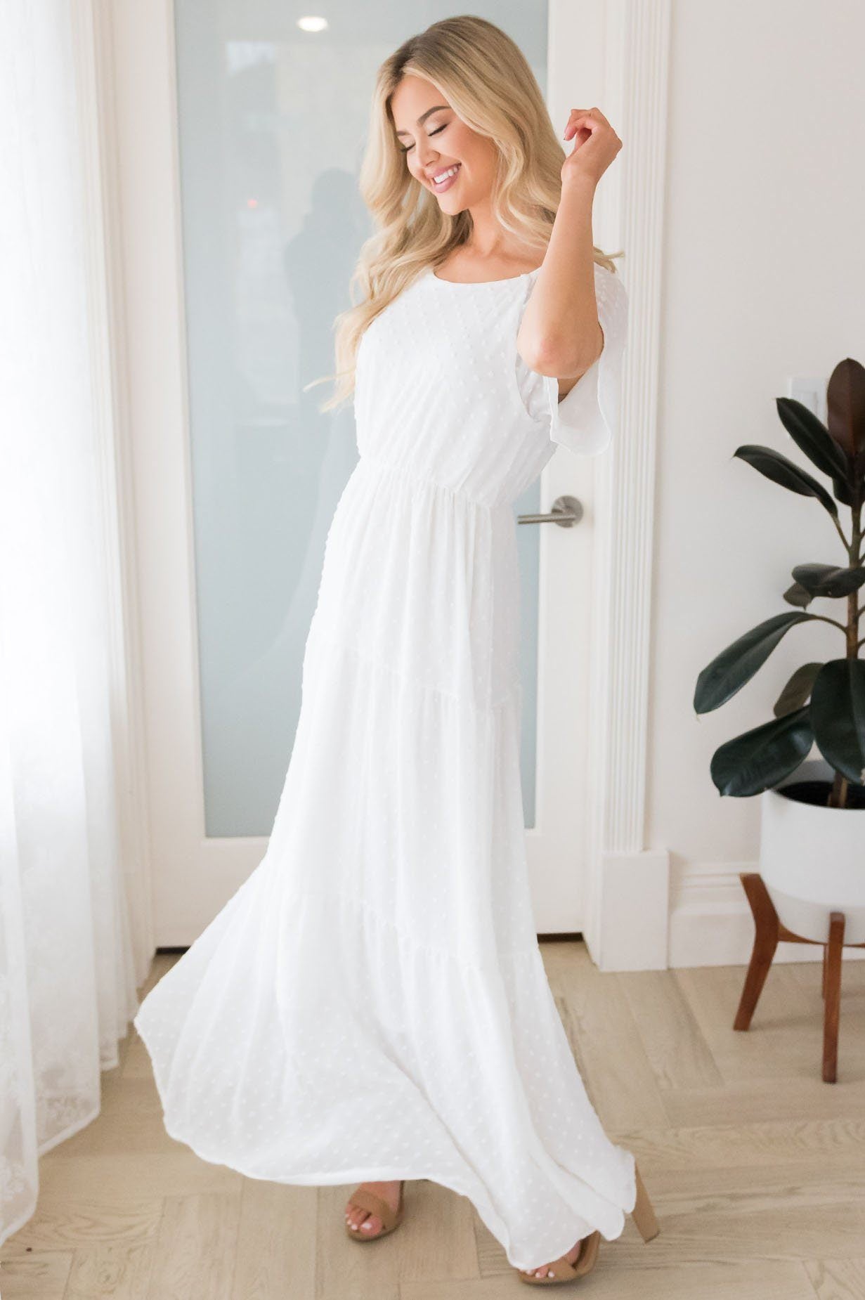 The Haliegh Swiss Dot Modest Dresses vendor-unknown