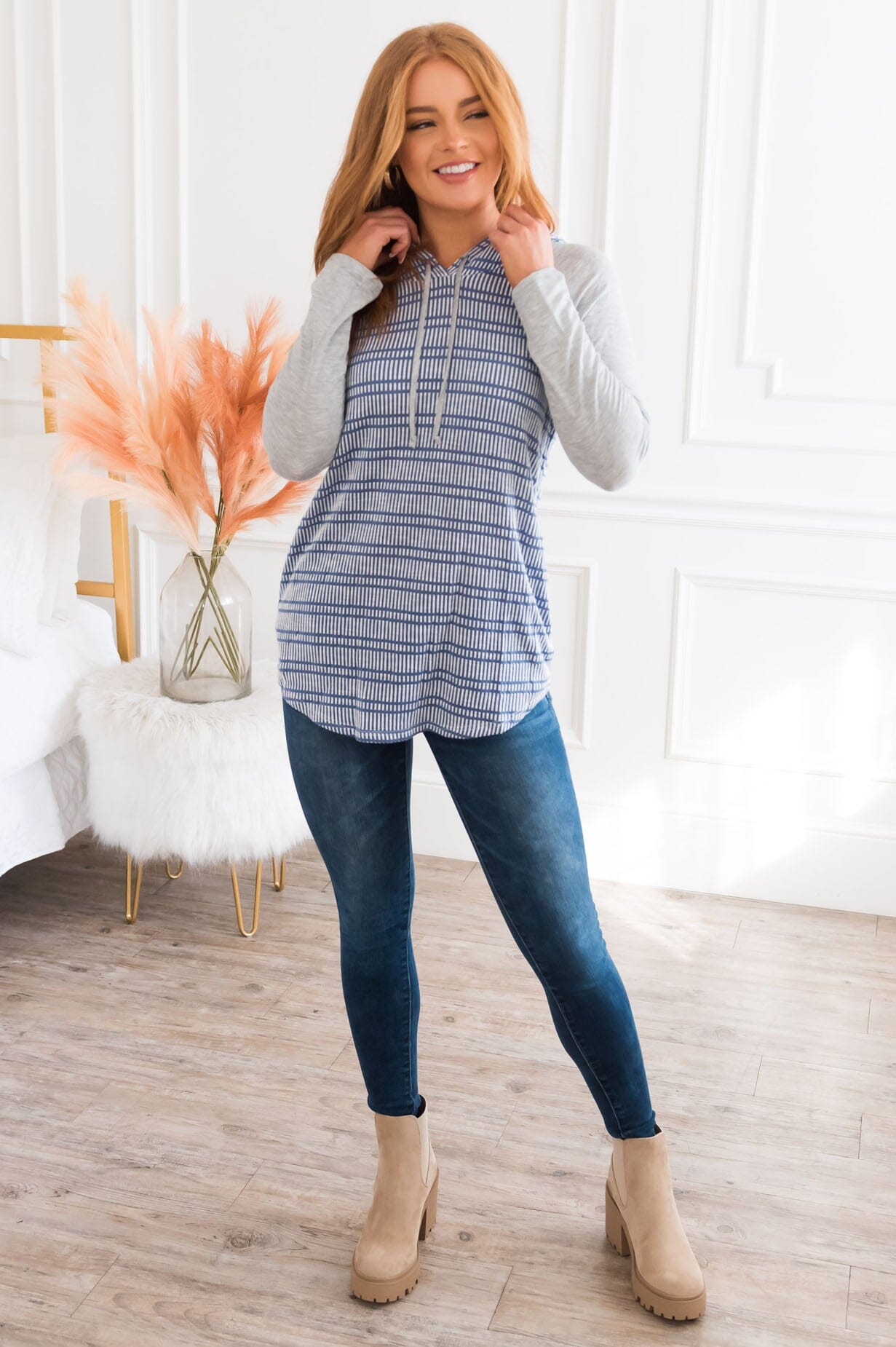 I Won't Give Up Modest Hoodie Top NeeSee's Dresses