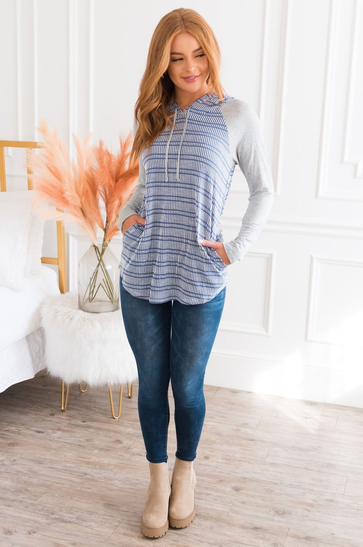 I Won't Give Up Modest Hoodie Top NeeSee's Dresses